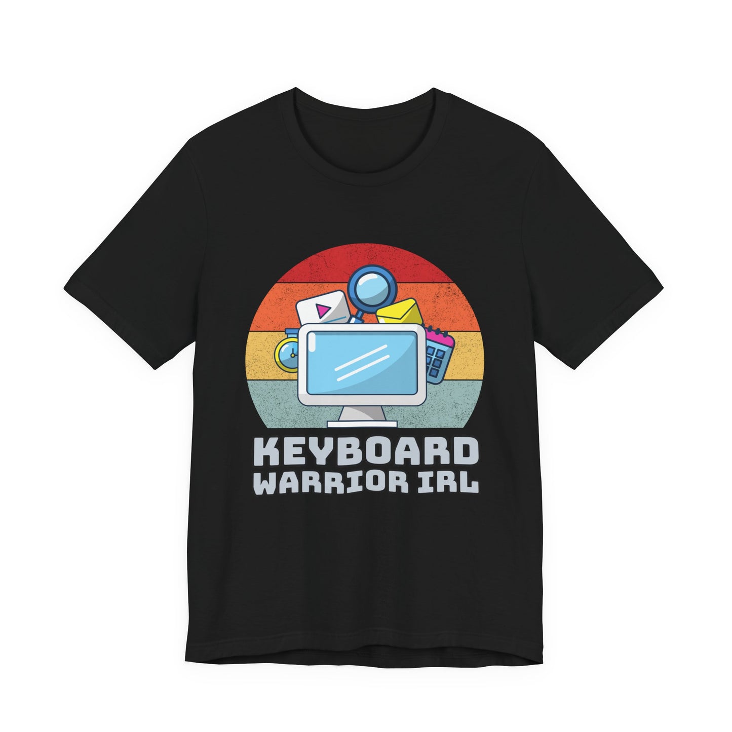 Playful Keyboard Warrior Tee, Gamer Shirt, Geek Fashion, Cute Coding Gift, Unisex Casual Tee, Retro Gaming Apparel