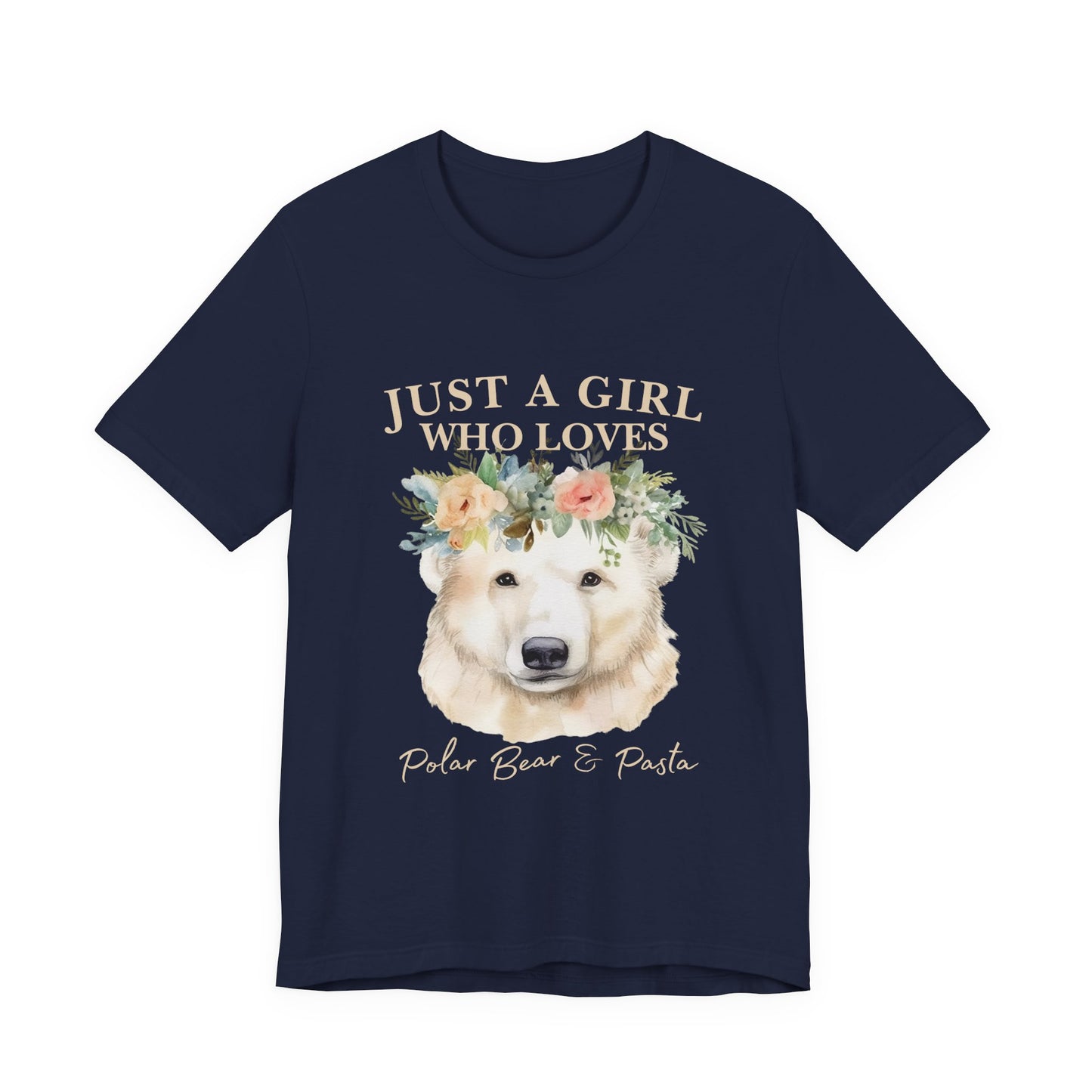 Just a Girl Who Loves Polar Bears Tee, Cute Animal Lover Gift, Nature Tee, Casual Wear, Eco-friendly Shirt, Pet Lover Apparel
