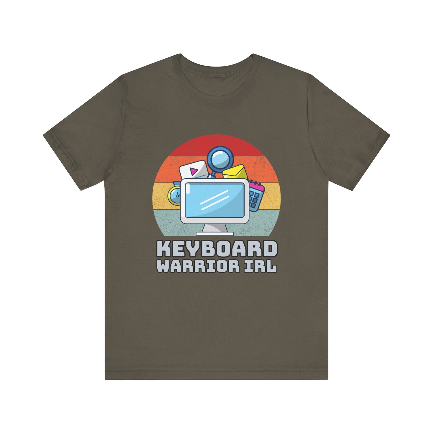 Playful Keyboard Warrior Tee, Gamer Shirt, Geek Fashion, Cute Coding Gift, Unisex Casual Tee, Retro Gaming Apparel