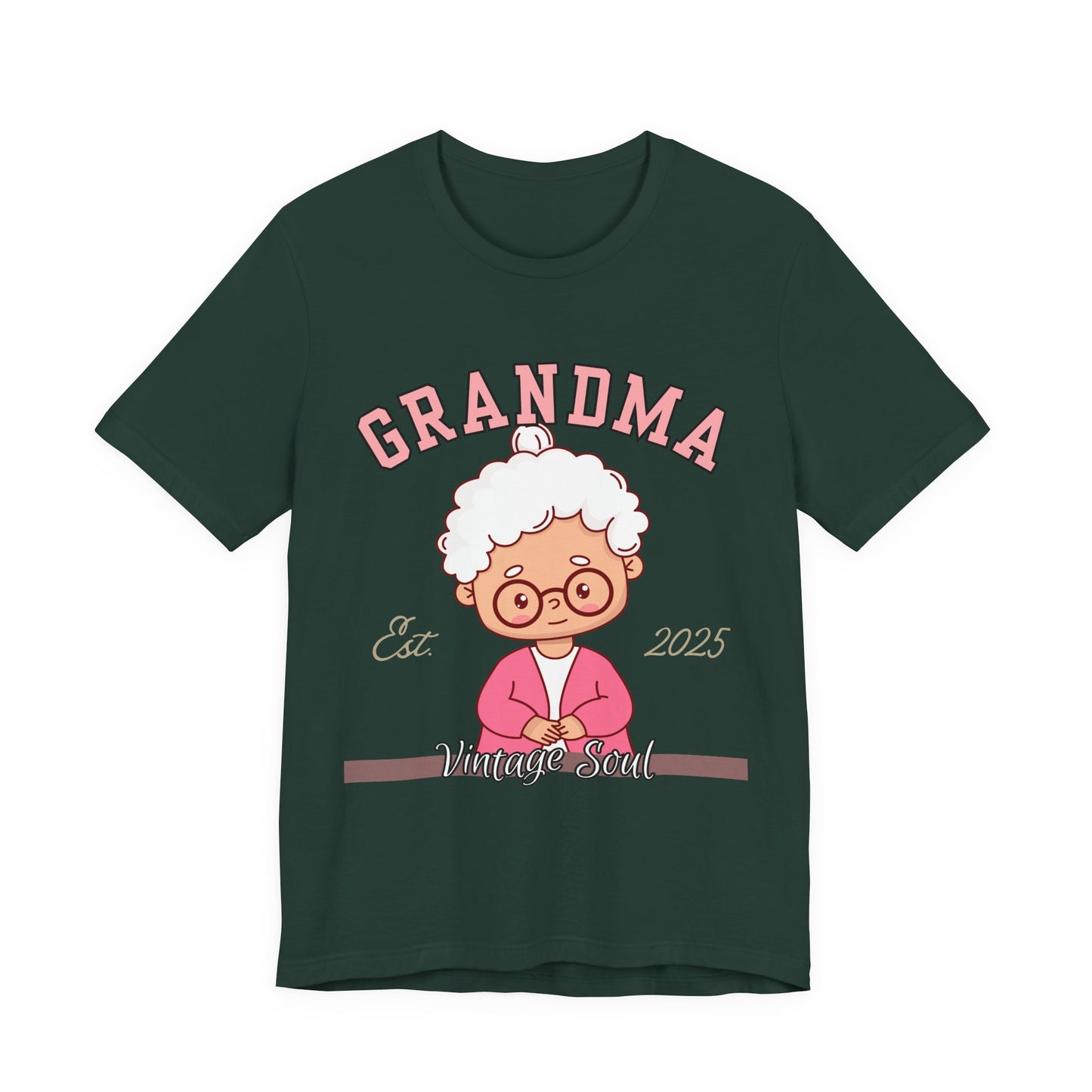 Vintage Grandma Unisex Tee - Perfect for Grandparents Day, Birthday Gift, Family Reunion Shirt, Cute Cartoon Design, Fun Casual Wear