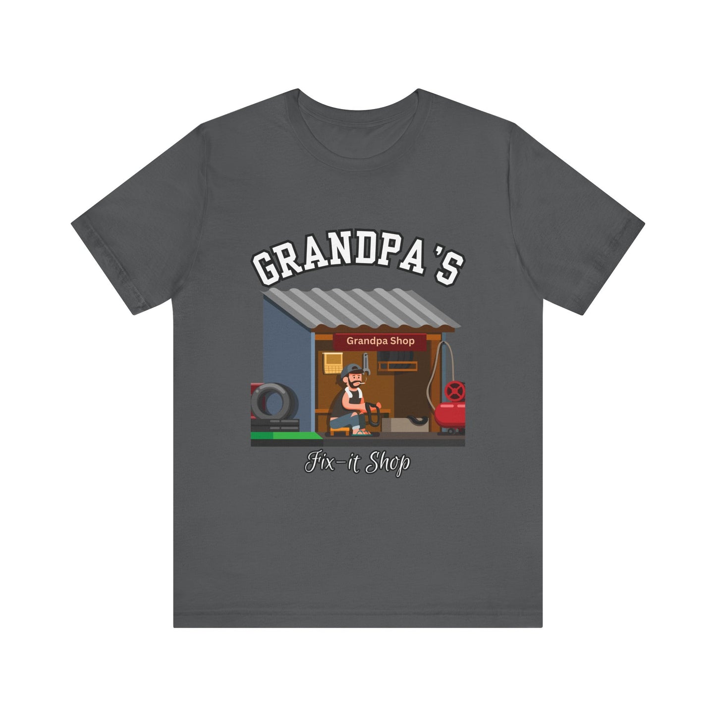 Grandpa's Fix-It Shop T-Shirt, Unisex Tee, Gift for Grandfather, Father's Day Gift, Mechanic Shirt, Family Humor Shirt