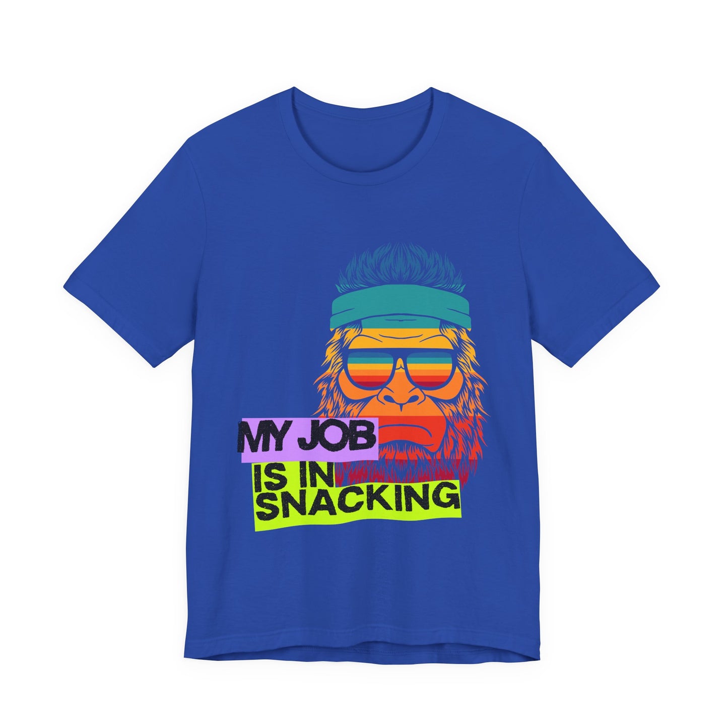 Funny Snack Lover Tee, Humorous Gift for Foodies, Unisex Graphic Shirt, Job in Snacking T-Shirt, Quirky Apparel for All Occasions, Gamer Tee