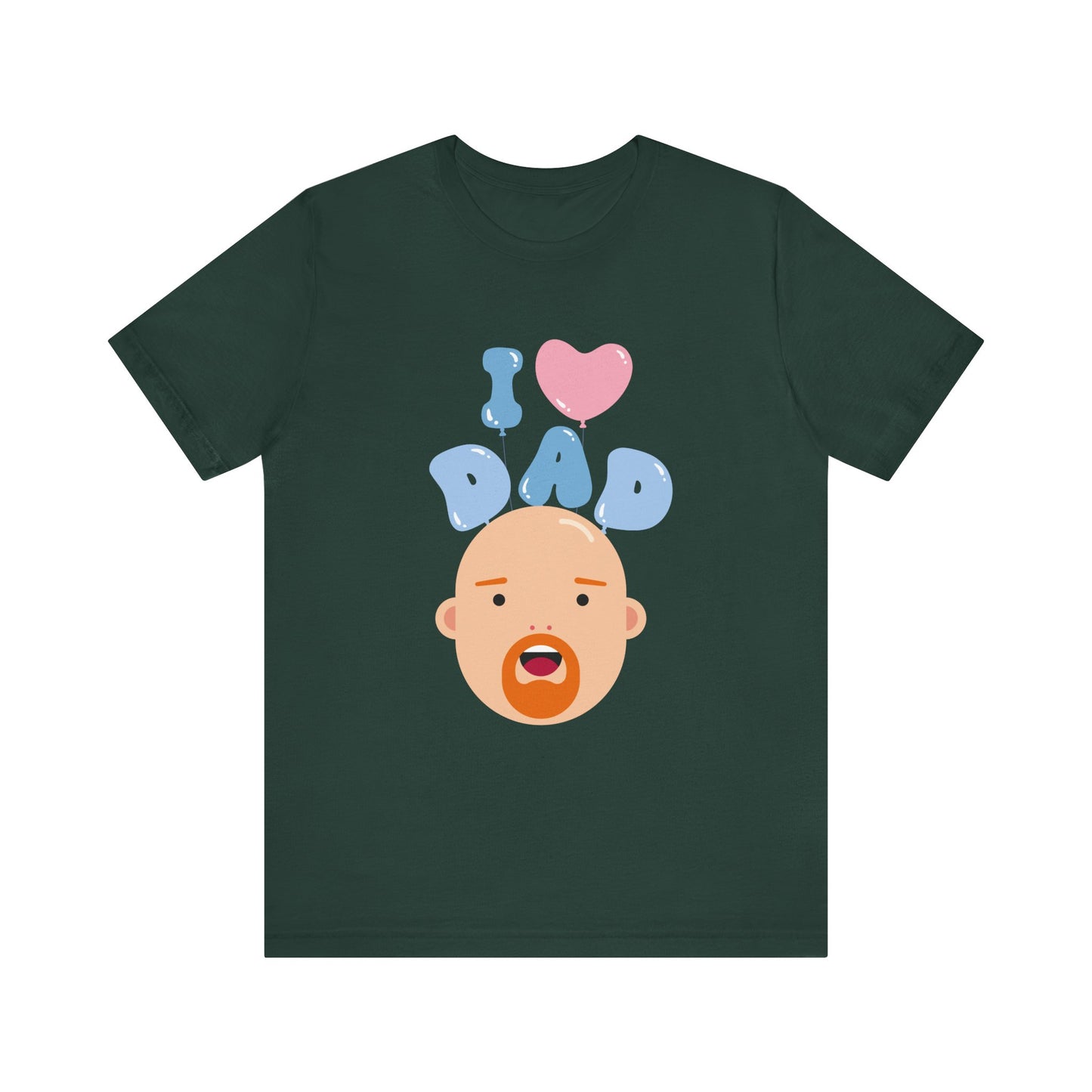 I Love Dad Tee - Perfect Gift for Father's Day, Dad's Birthday, Family Gatherings, Casual Wear, Unisex Jersey Short Sleeve Shirt