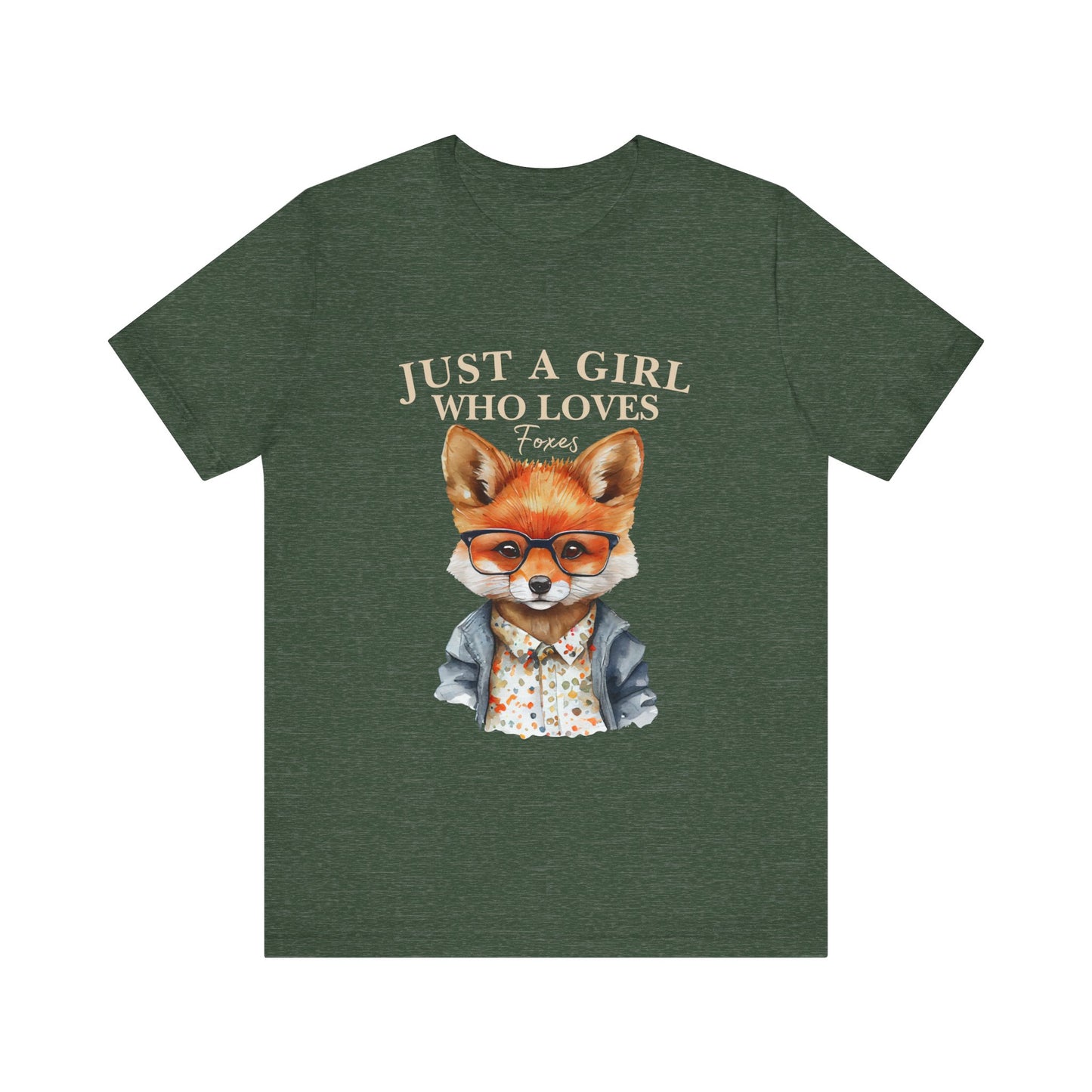 Cute Fox Graphic Tee for Animal Lovers, Fun Gift for Girls, Nature Lover Shirt, Animal Themed Apparel, Perfect for Casual Outings