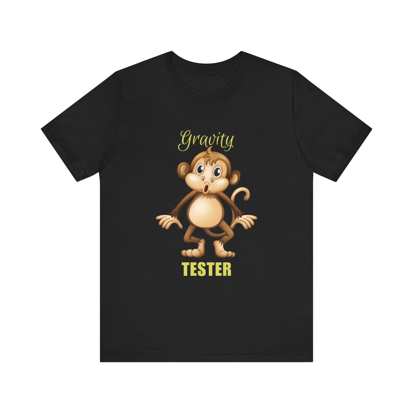 Gravity Tester Monkey Unisex Tee, Fun Animal T-Shirt, Kids Gift, Birthday Tee, Nature Lover Shirt