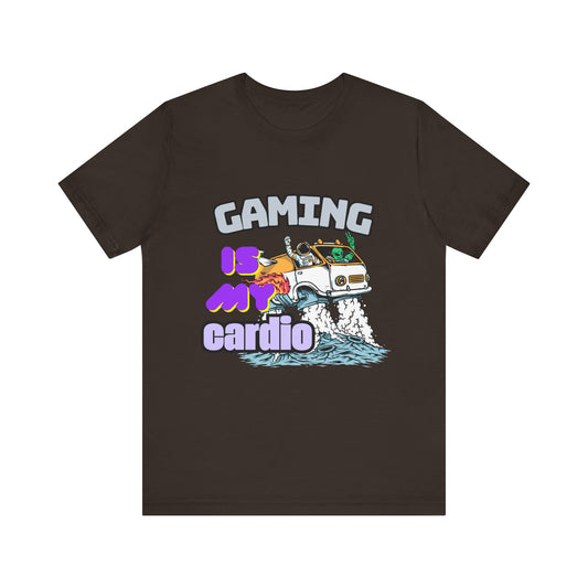 Gaming Is My Cardio Tee, Unisex Graphic T-Shirt for Gamers, Funny Gift for Birthdays, Casual Wear, Unique Gamer Apparel