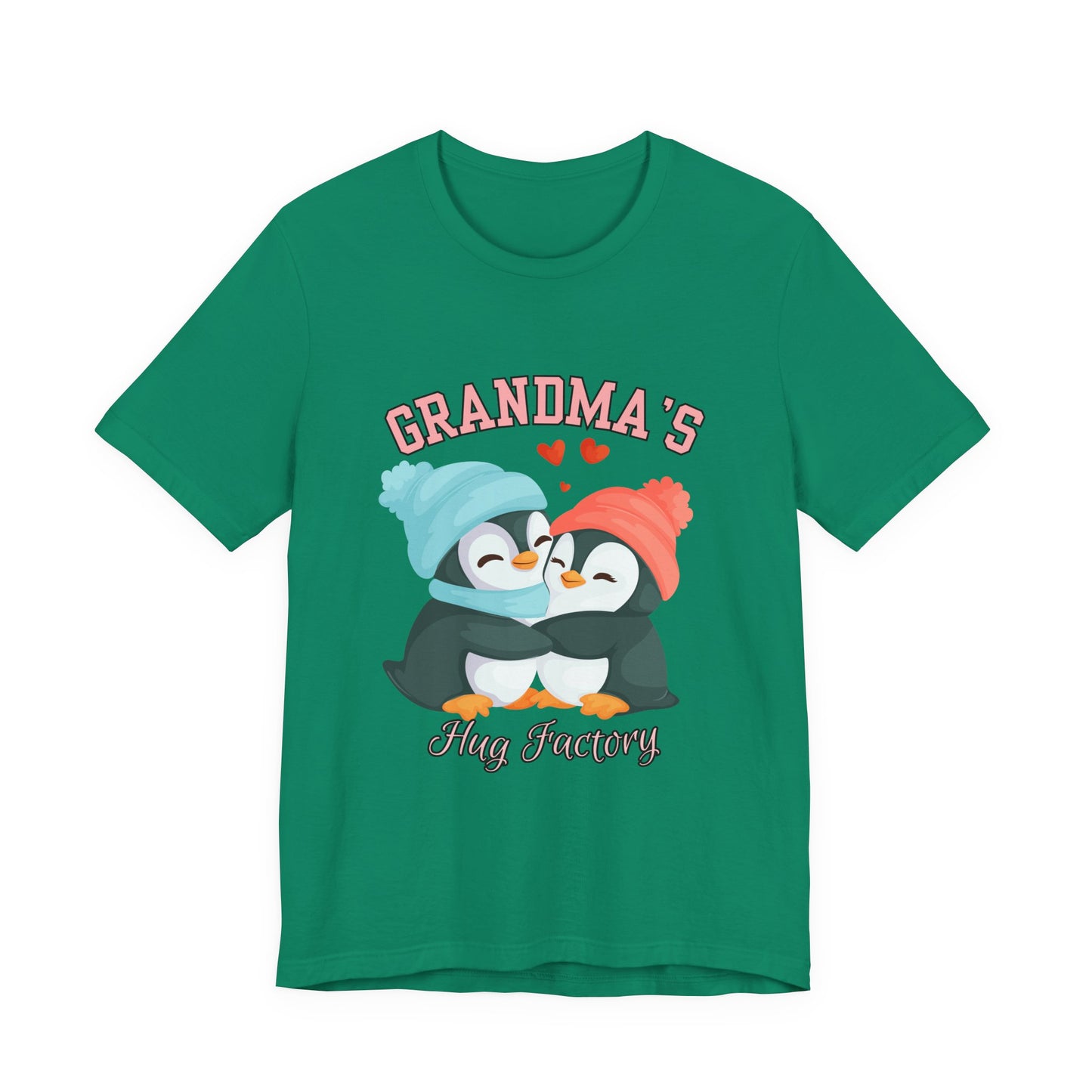 Grandma's Hug Factory T-Shirt, Cute Penguin Tee, Gift for Grandma, Family Reunion Shirt, Mother's Day Gift, Cozy Casual Wear