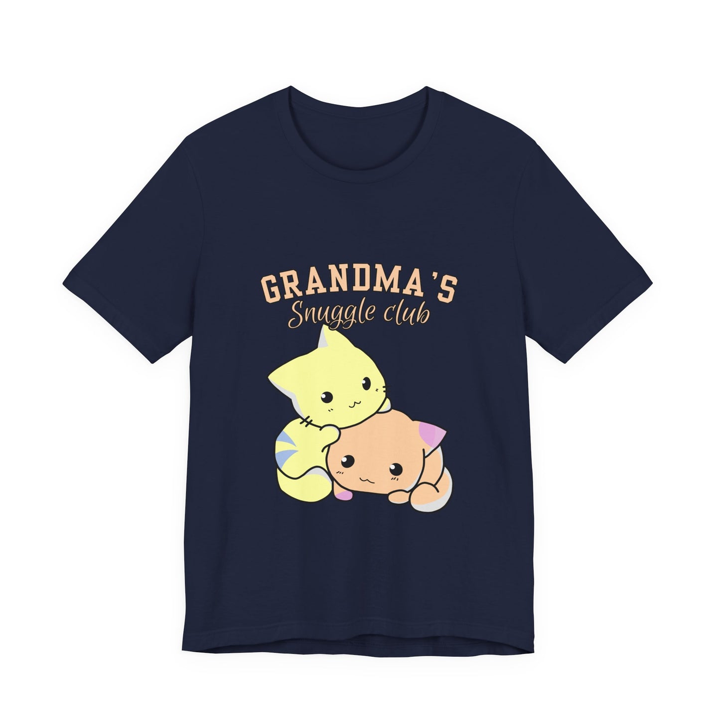 Grandma's Snuggle Club Tee, Cozy Gift for Grandma, Cute Cat Graphic Shirt, Family Gathering Outfit, Birthday Gift for Grandma
