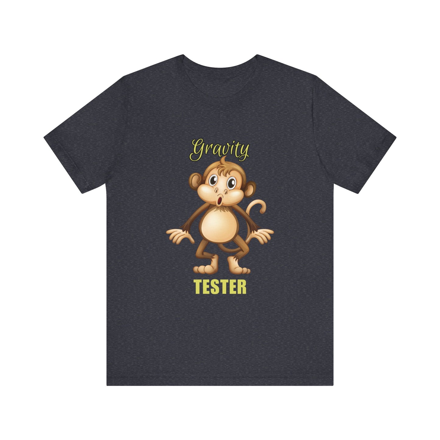 Gravity Tester Monkey Unisex Tee, Fun Animal T-Shirt, Kids Gift, Birthday Tee, Nature Lover Shirt