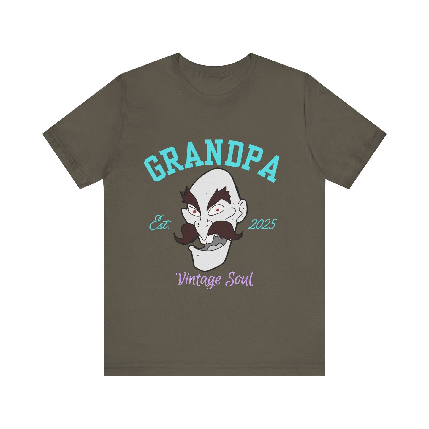 Grandpa Est 2025 Vintage Soul Tee, Funny Grandpa Gift, Unisex T-Shirt, Father's Day, Vintage Style, Gift for Grandpa