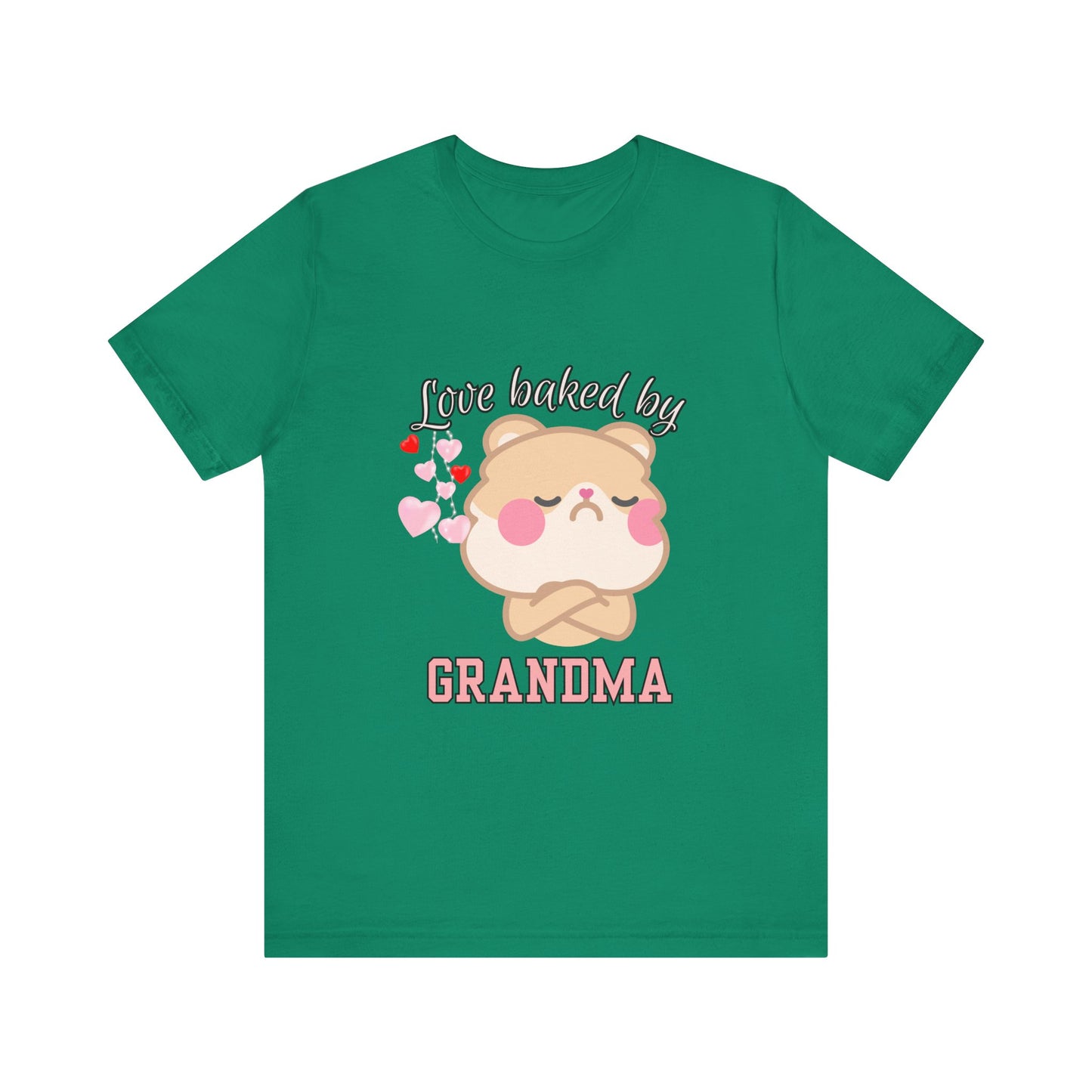 Love Baked by Grandma Tee - Cute Gift for Grandkids, Grandma Shirt, Family Reunion, Birthday Gift, Casual Wear