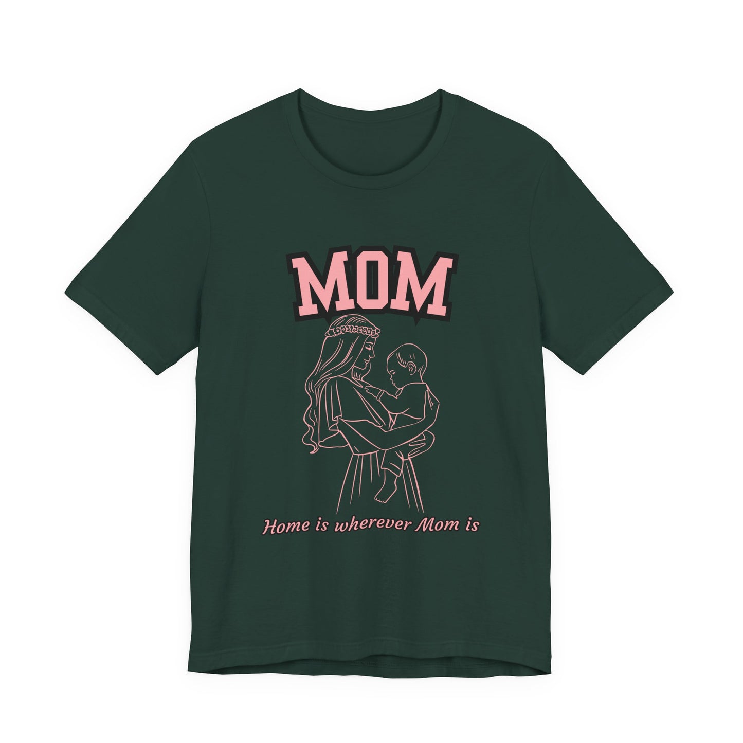 Mom Love Unisex Jersey Tee, Cute Gift for Mom, Mother’s Day Shirt, Casual Family Tee, Soft Cotton Top