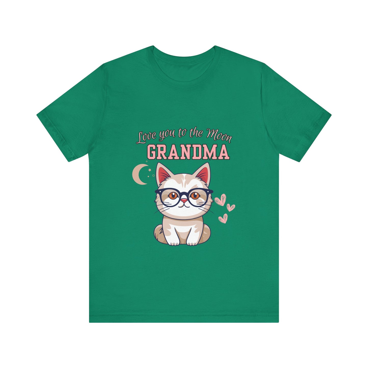Love You to the Moon Grandma Cat Tee, Cute Cat Shirt, Gift for Grandma, Birthday Tee, Grandparent Gift, Funny Cat T-Shirt