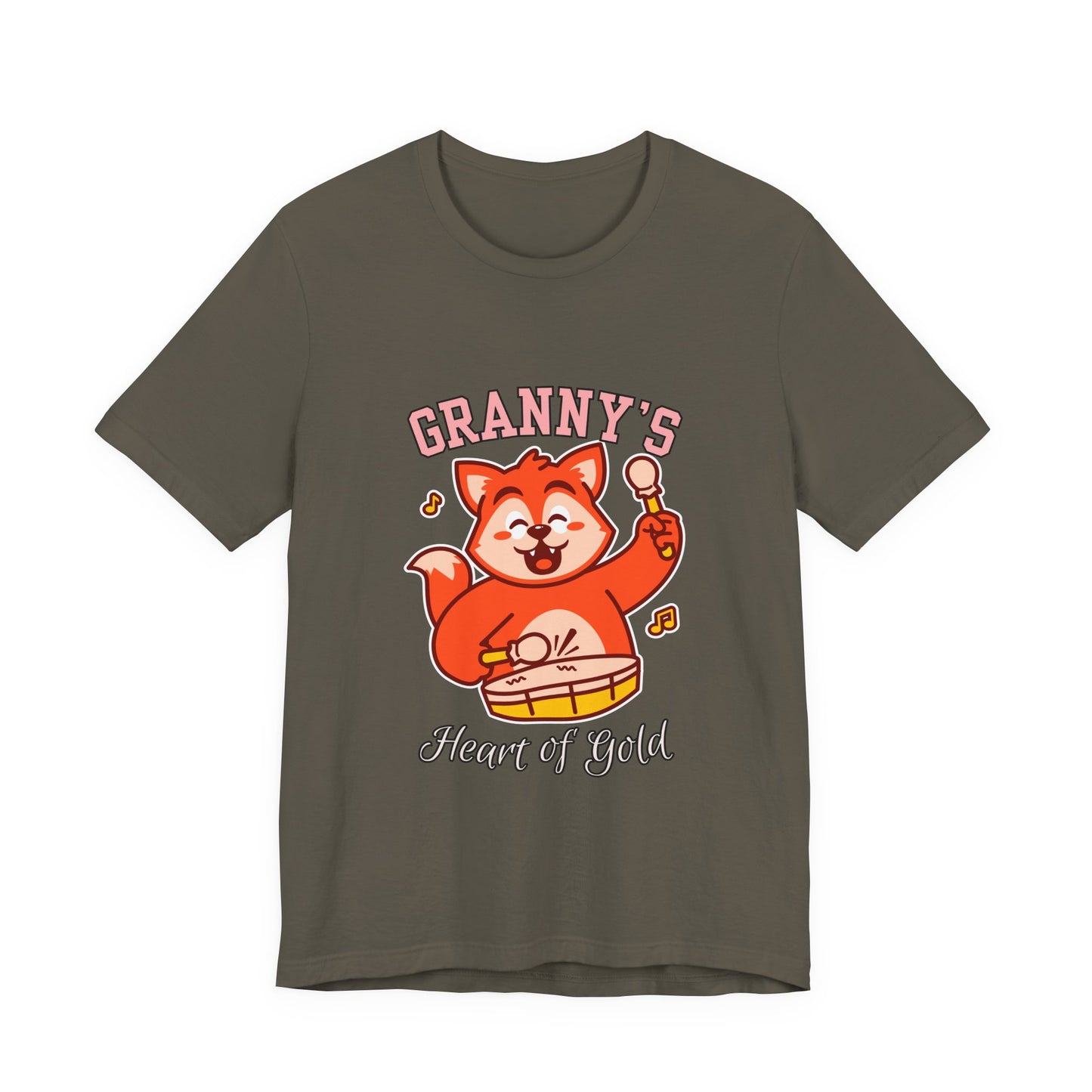 Granny's Heart of Gold Tee, Cute Graphic T-Shirt, Gift for Grandma, Casual Wear, Family Celebration Shirt