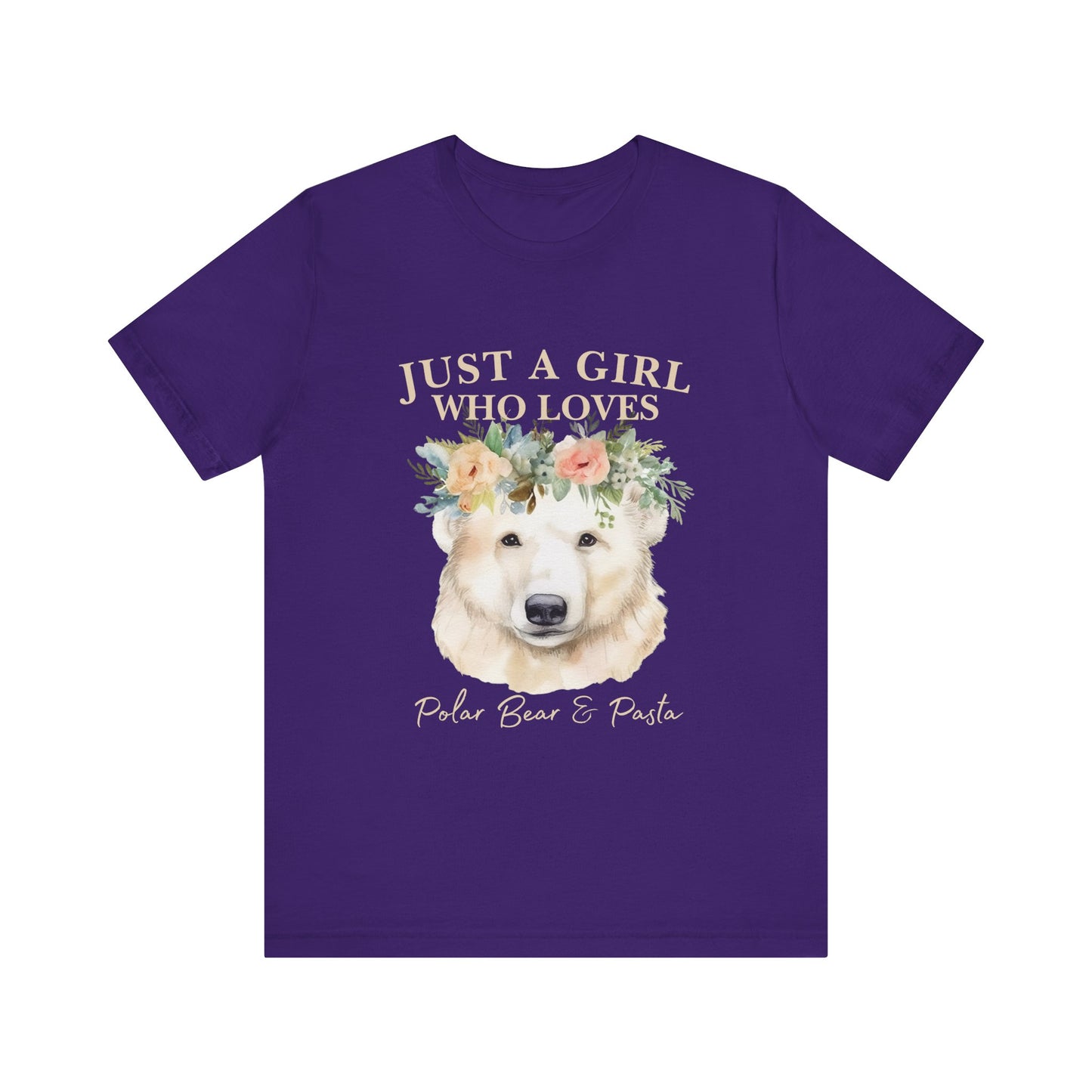 Just a Girl Who Loves Polar Bears Tee, Cute Animal Lover Gift, Nature Tee, Casual Wear, Eco-friendly Shirt, Pet Lover Apparel