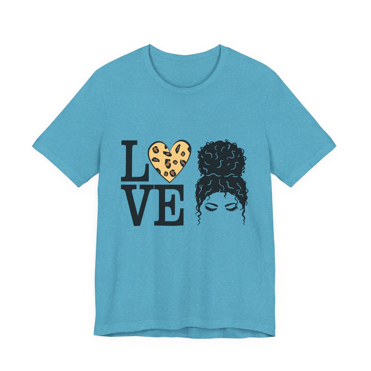 Love Print Girl Tee, Cute Gift for Dates, Casual Everyday Wear, Valentine's Day Top, Unique Fashion Statement for Ladies