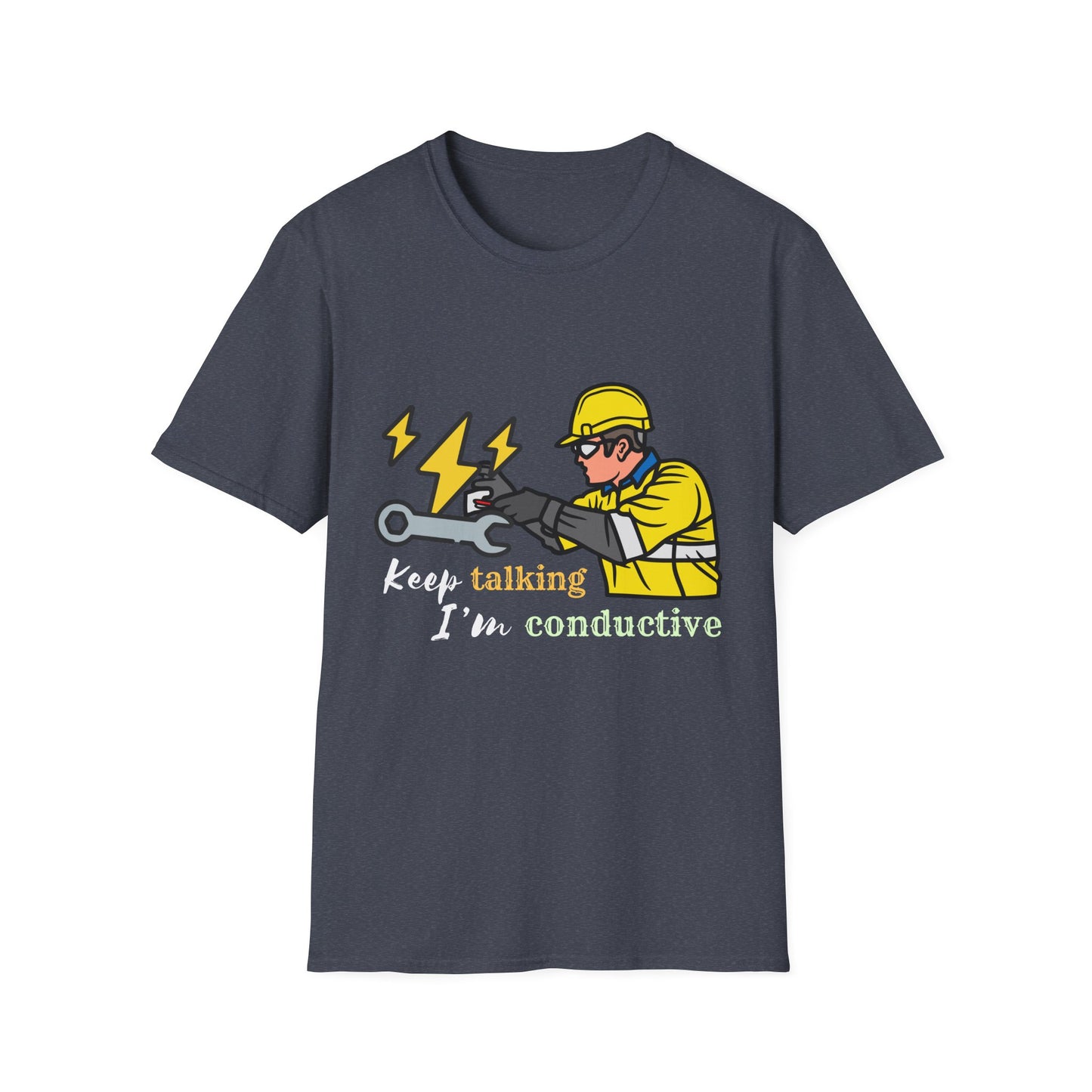 Electrician Humor T-Shirt, Funny Work Shirt, Gift for Electricians, Casual Tee, Unique Graphic Tee, Funny Labor Day Gift, Dad Gift