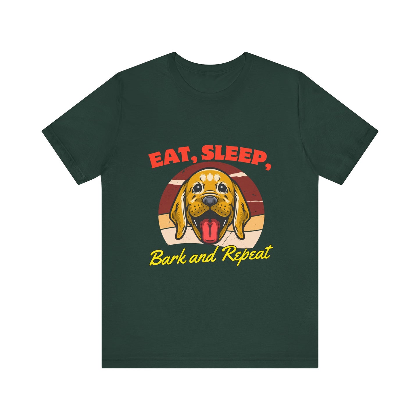 Dog Lover's Eat, Sleep, Bark Tee | Funny Pet T-Shirt, Gift for Dog Owners, Cute Canine Apparel, Dog Mom Shirt, Animal Lover Tops