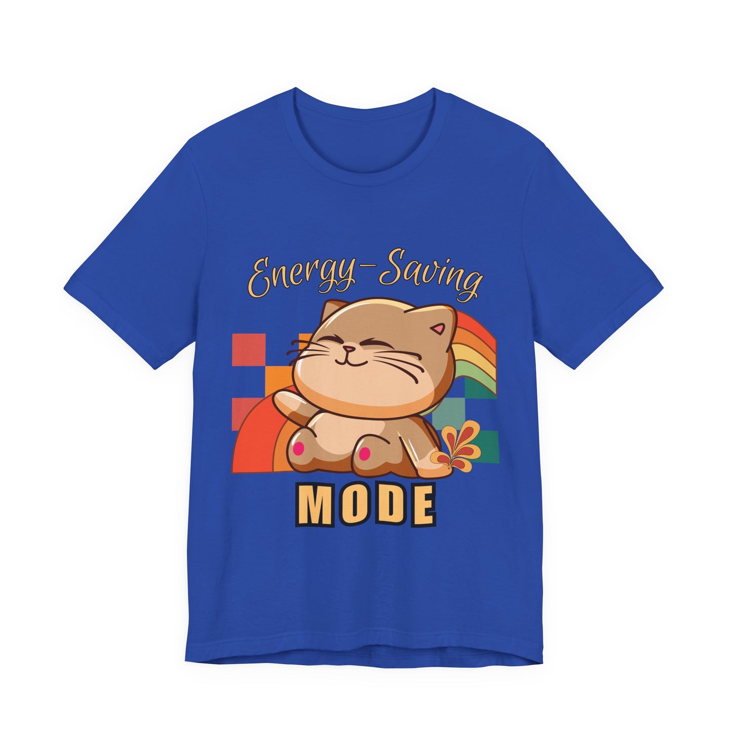 Energy Saving Mode, Snuggly Cat Mode Tee - Cute T-Shirt for Cat Lovers, Cozy Gift for Birthdays, Pet Lovers, Fun Fashion, Everyday Wear