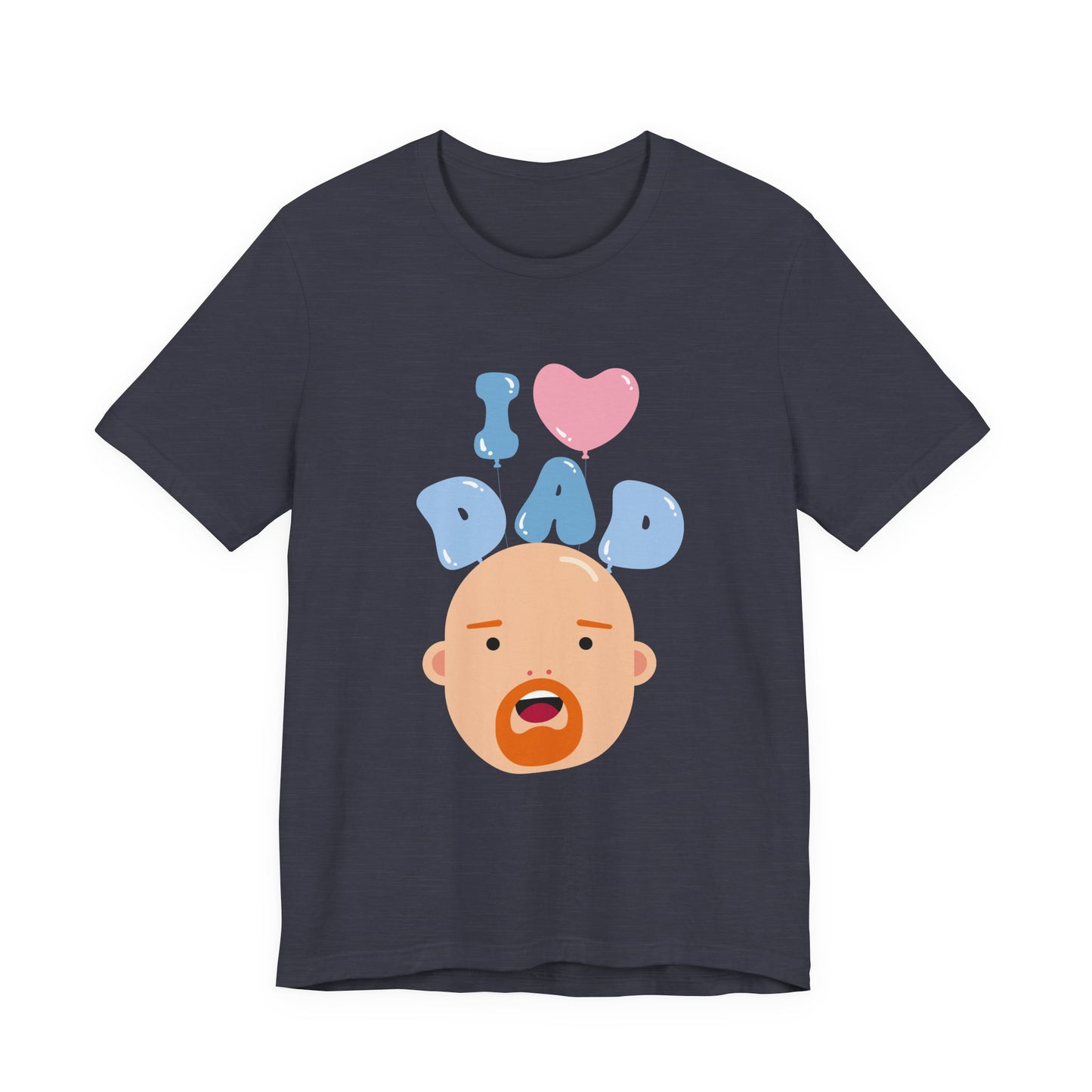 I Love Dad Tee - Perfect Gift for Father's Day, Dad's Birthday, Family Gatherings, Casual Wear, Unisex Jersey Short Sleeve Shirt
