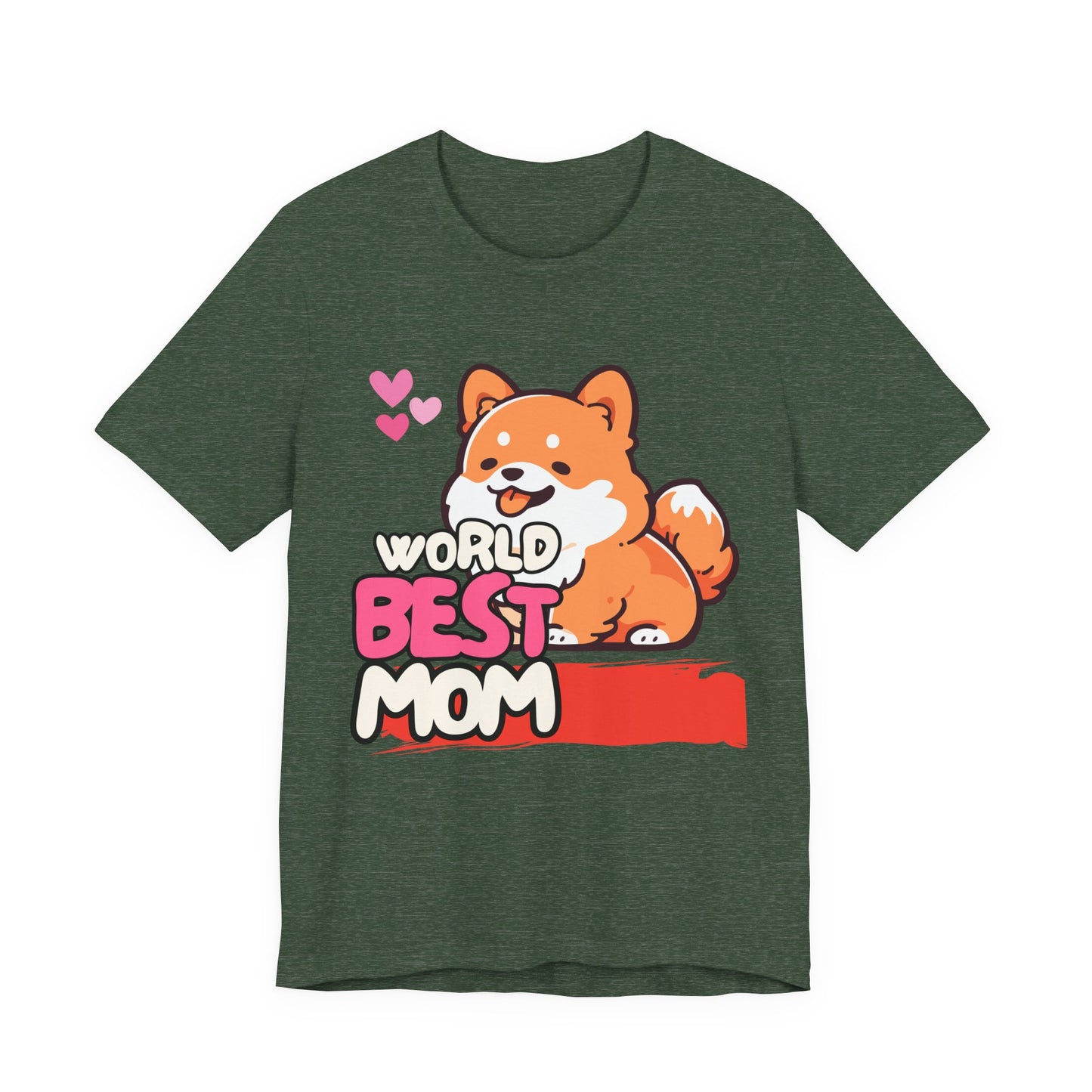 World's Best Mom Tee - Unisex Jersey Short Sleeve Shirt, Gift for Mother's Day, Cute Dog Design, Perfect for Moms, Gifts for Her