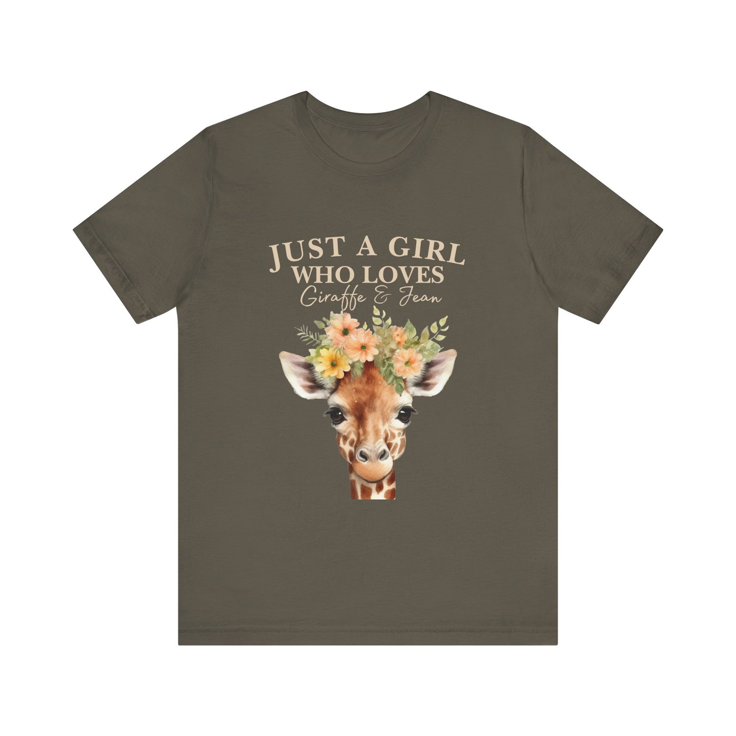 Just a Girl Who Loves Giraffes Tee, Cute Animal Lover Gift, Summer Casual Fashion, Birthday Tee, Nature Enthusiast Shirt