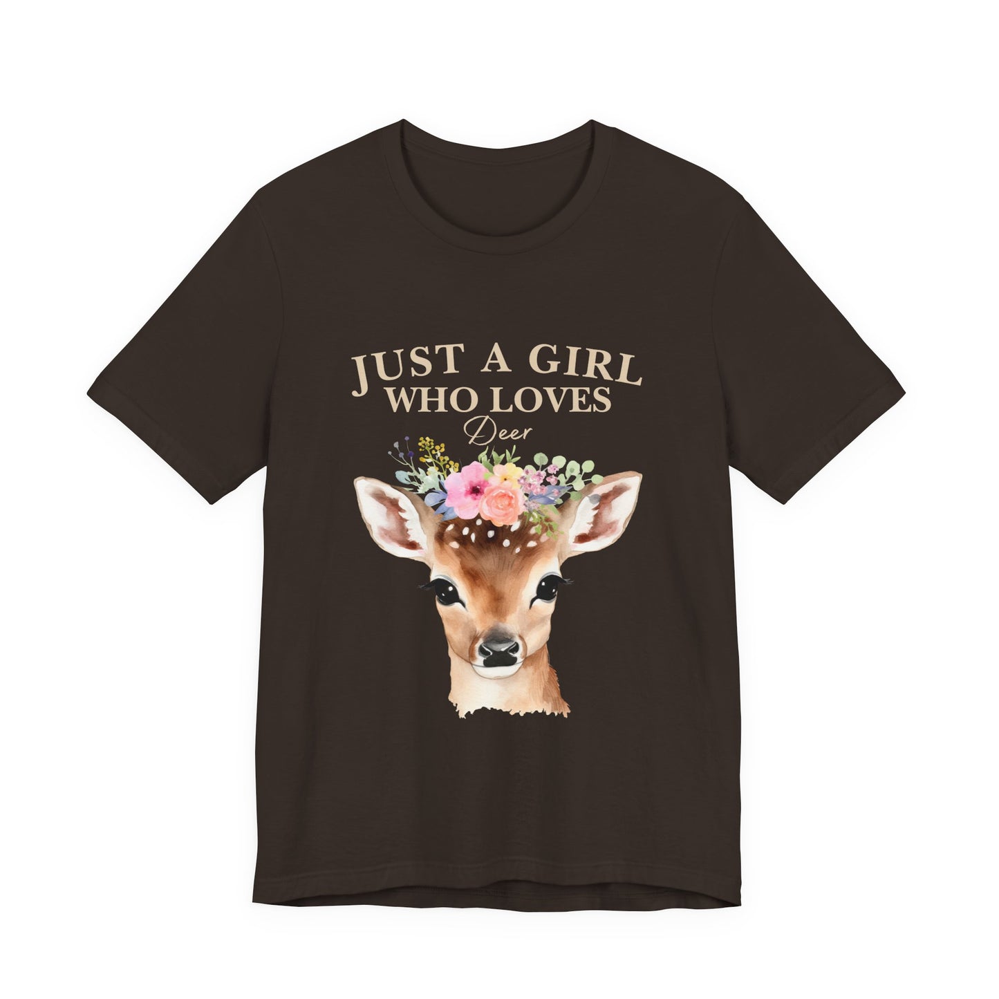 Just a Girl Who Loves Deer T-Shirt | Nature Lover Tee | Perfect Gift for Wildlife Enthusiasts, Birthdays, and Casual Outings