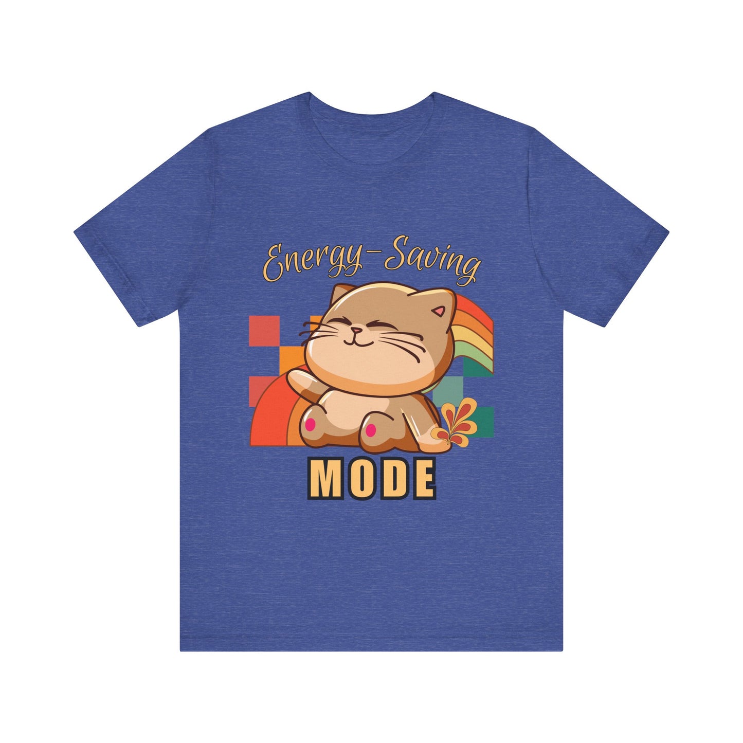 Energy Saving Mode, Snuggly Cat Mode Tee - Cute T-Shirt for Cat Lovers, Cozy Gift for Birthdays, Pet Lovers, Fun Fashion, Everyday Wear