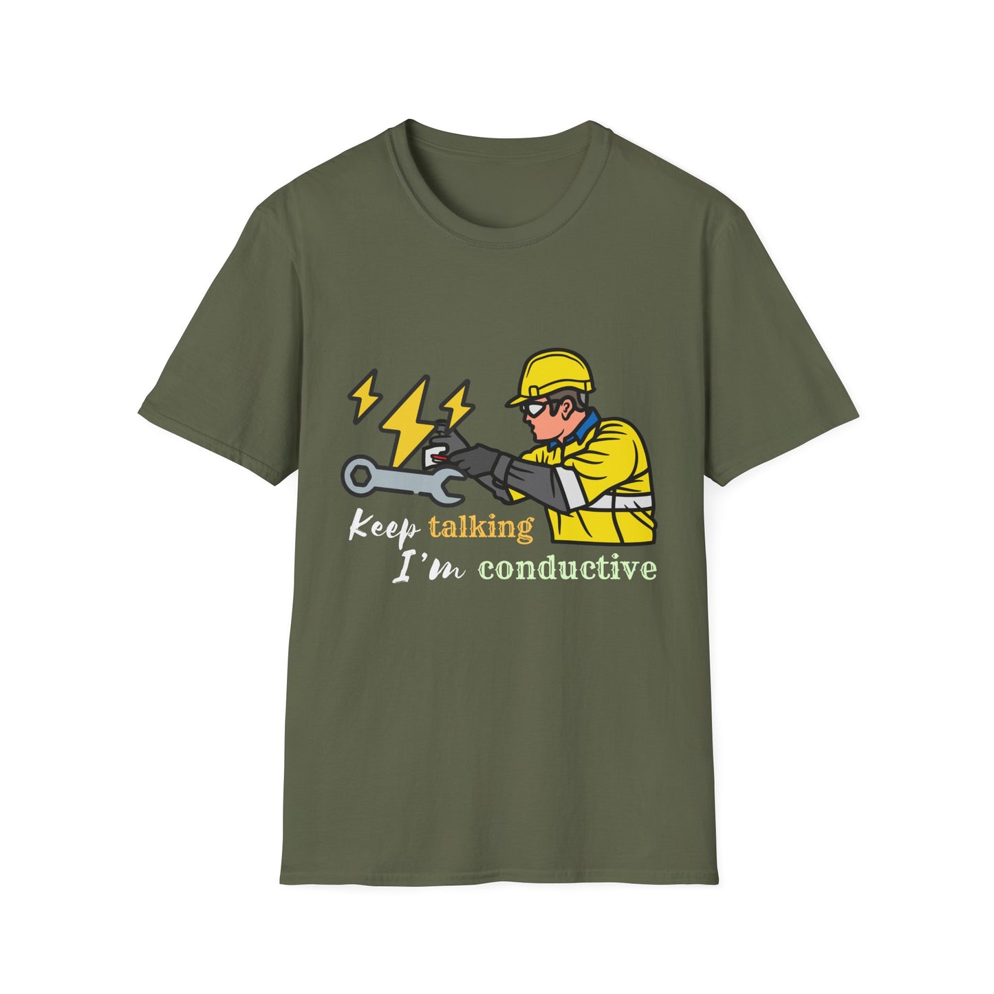 Electrician Humor T-Shirt, Funny Work Shirt, Gift for Electricians, Casual Tee, Unique Graphic Tee, Funny Labor Day Gift, Dad Gift