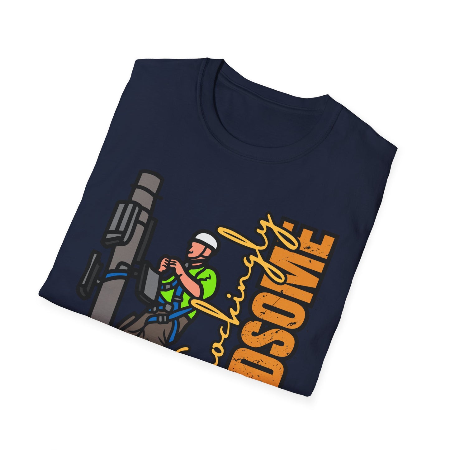 Handsome Lineman T-Shirt, Unisex Softstyle Tee, Great for Gifts, Work Apparel, Casual Wear, Electrician T-shirt, Gift for Electrician