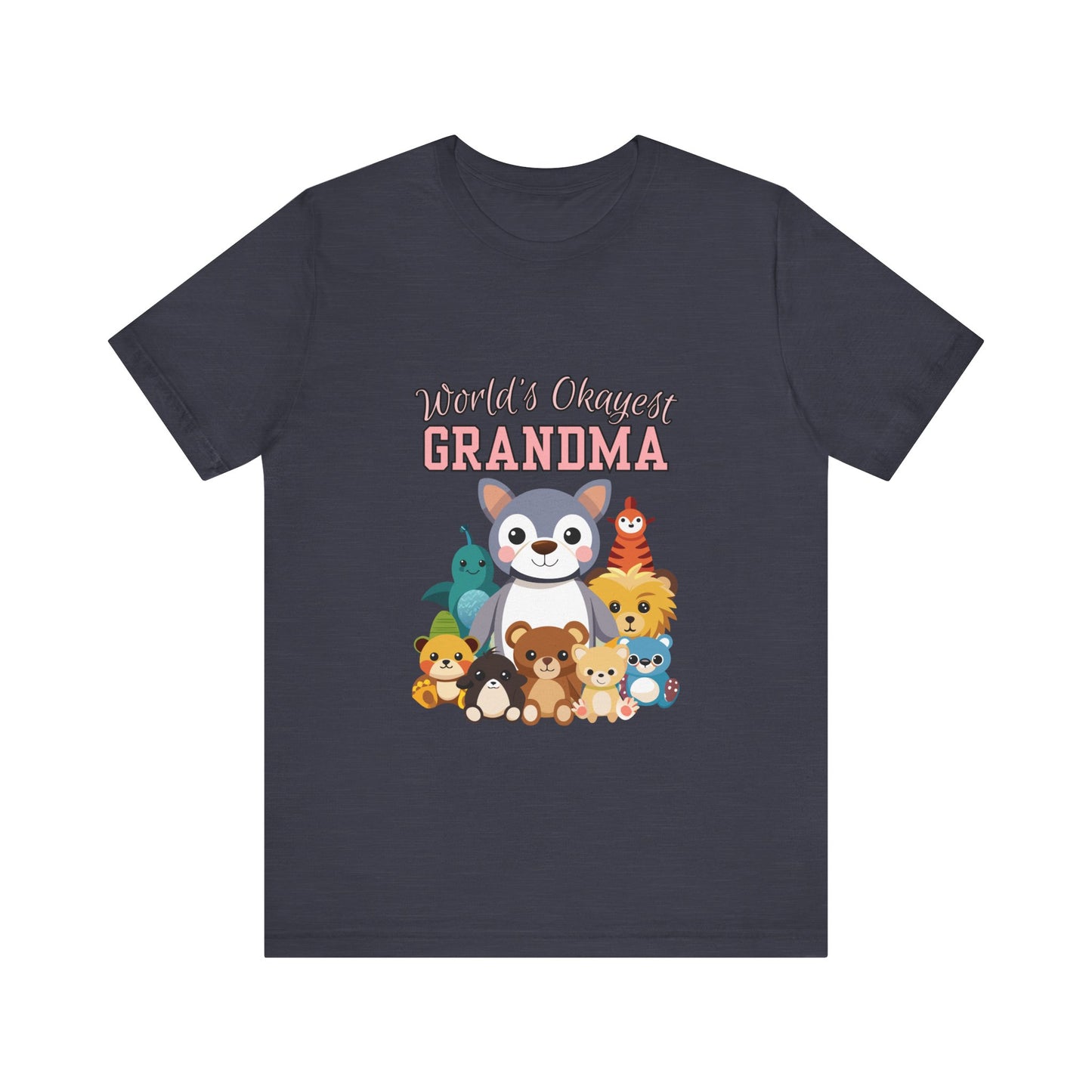 World's Okayest Grandma Tee, Cute Grandma Shirt, Animal Lover Gift, Funny Gift for Grandparents, Mother's Day Gift