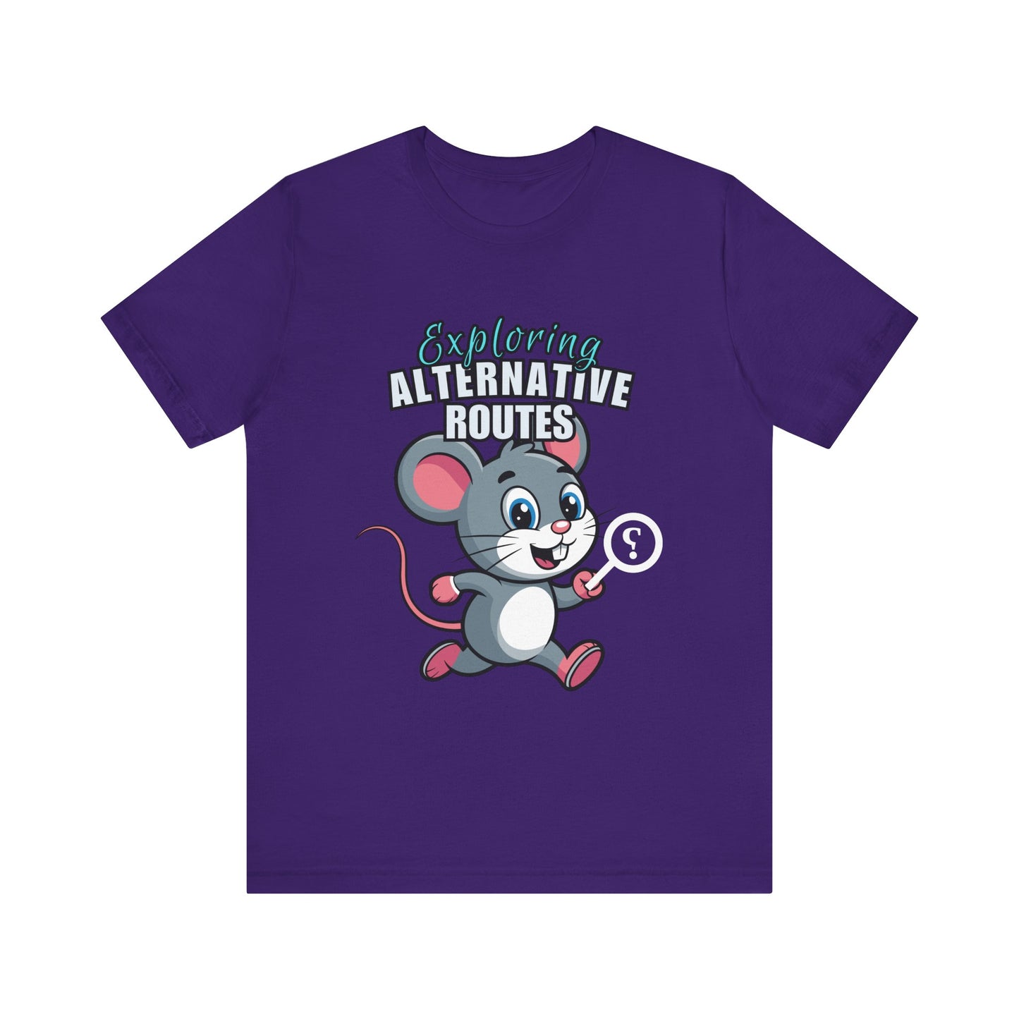 Exploring Alternative Routes Tee, Fun Mouse Graphic T-Shirt, Unisex Casual Shirt, Gift for Animal Lovers, Kids & Adults