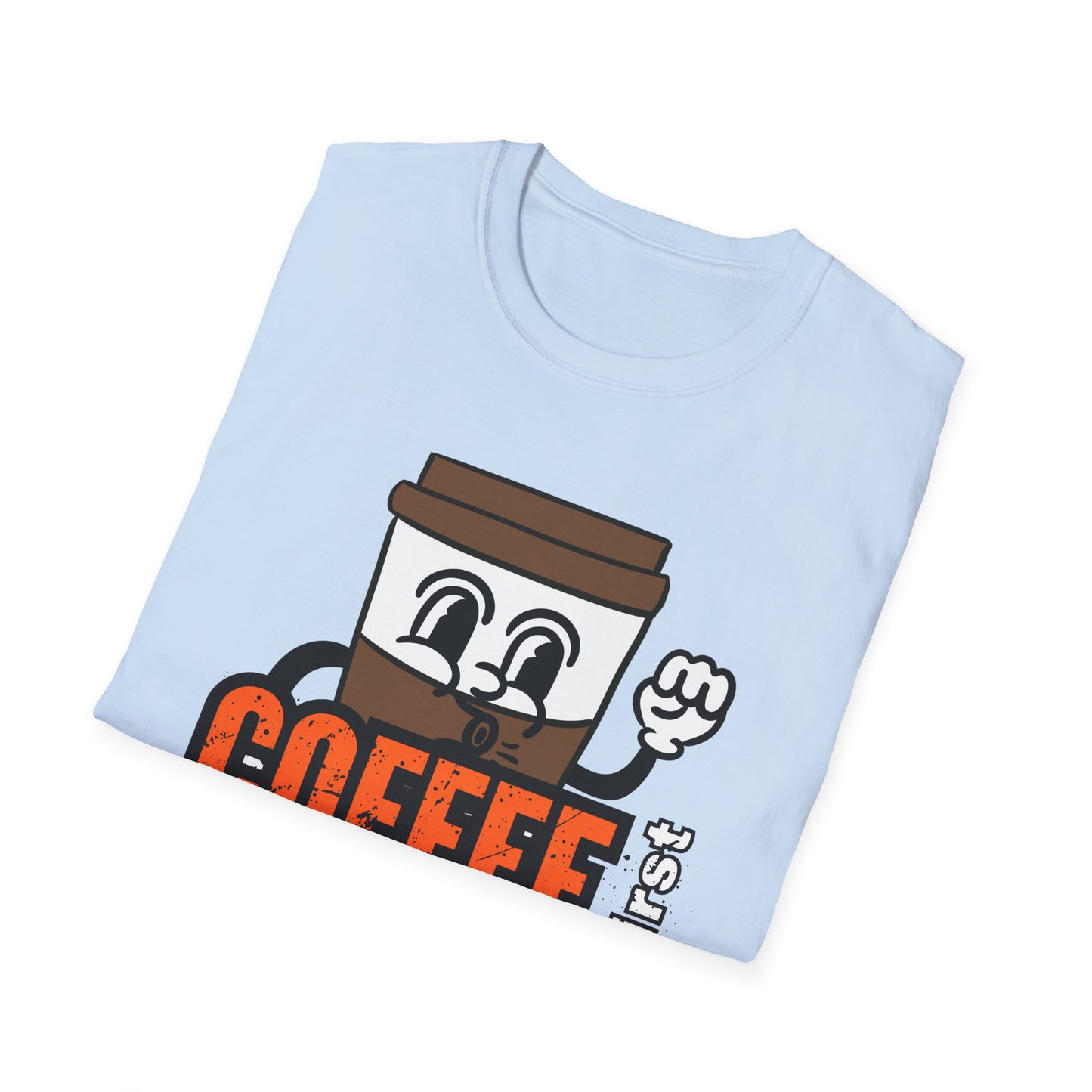 Coffee First Circuits Second Cartoon Unisex T-Shirt, Funny Coffee Tee, Gift for Engineers, Electrician T-shirt