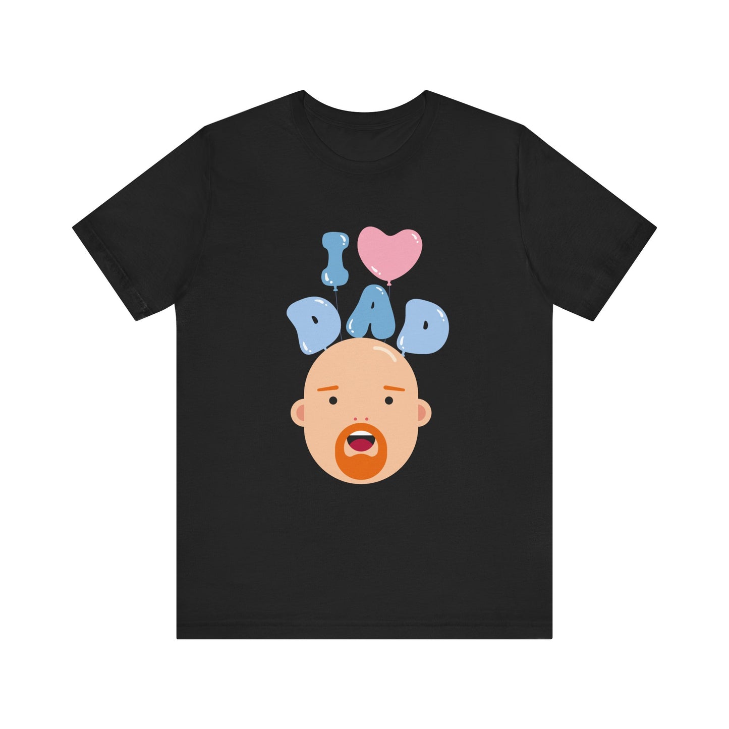 I Love Dad Tee - Perfect Gift for Father's Day, Dad's Birthday, Family Gatherings, Casual Wear, Unisex Jersey Short Sleeve Shirt