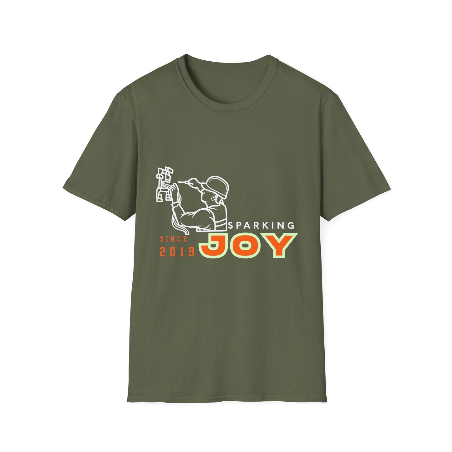 Joyful Electrical Worker Unisex Softstyle T-Shirt - Perfect Electrician Gift, Electrical Engineer, Unisex Graphic Tee