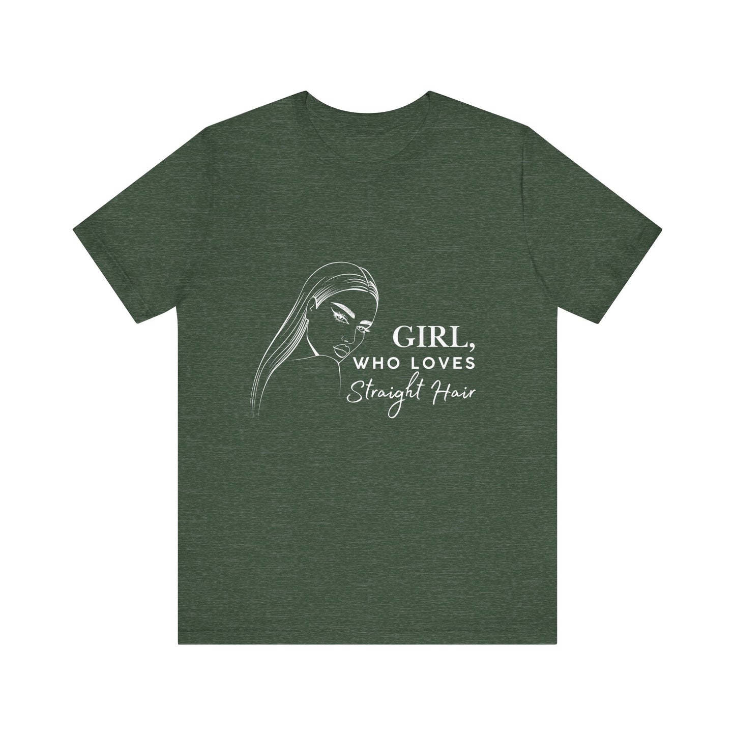 Girl Who Loves Straight Hair Tee, Unisex T-Shirt, Fashion Tee, Hair Lover Gift, Casual Outfit, Trendy Style