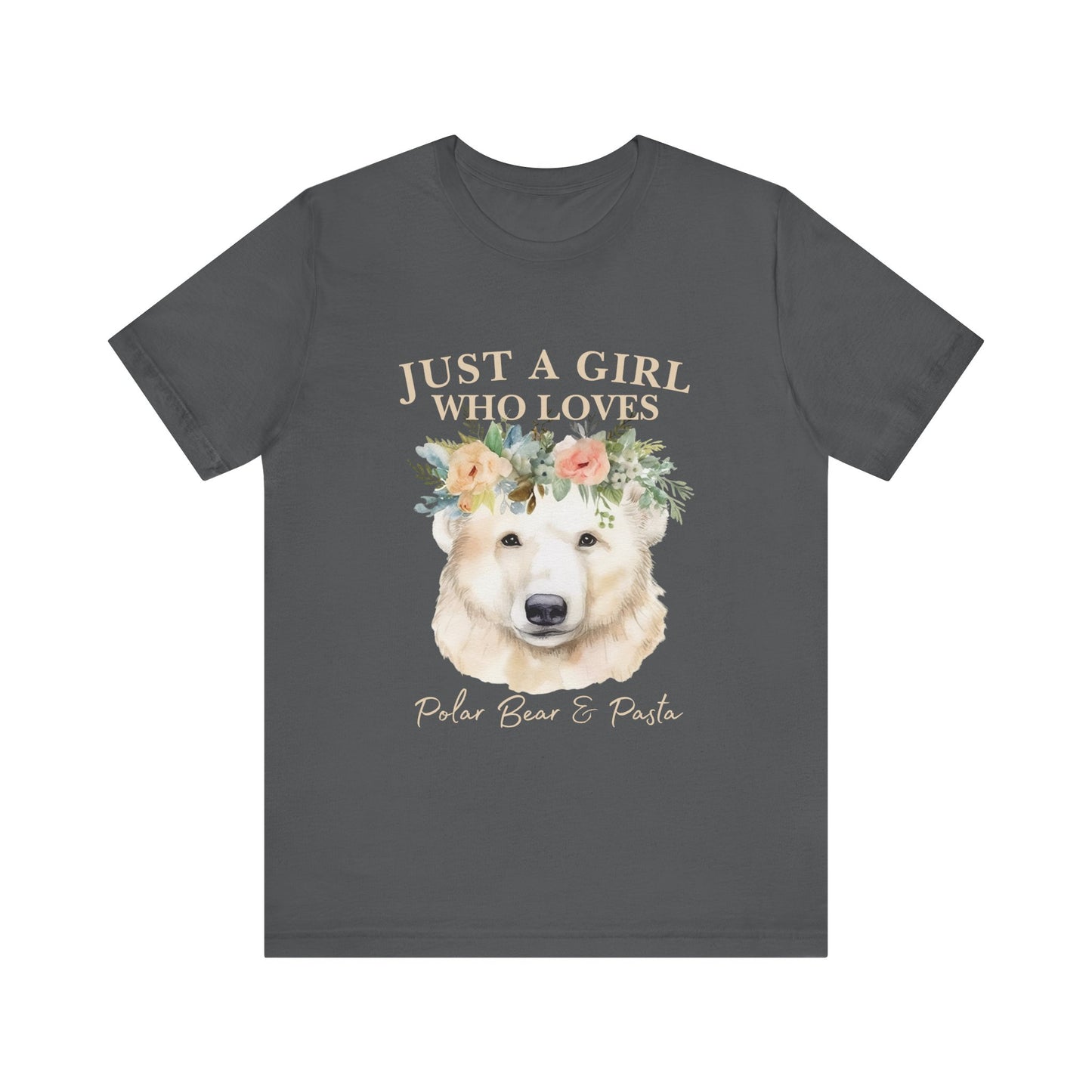 Just a Girl Who Loves Polar Bears Tee, Cute Animal Lover Gift, Nature Tee, Casual Wear, Eco-friendly Shirt, Pet Lover Apparel