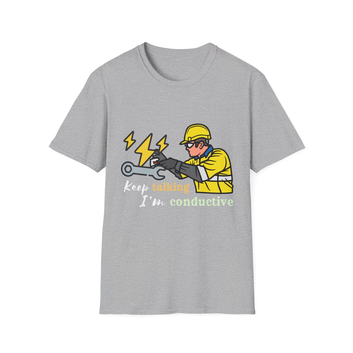 Electrician Humor T-Shirt, Funny Work Shirt, Gift for Electricians, Casual Tee, Unique Graphic Tee, Funny Labor Day Gift, Dad Gift