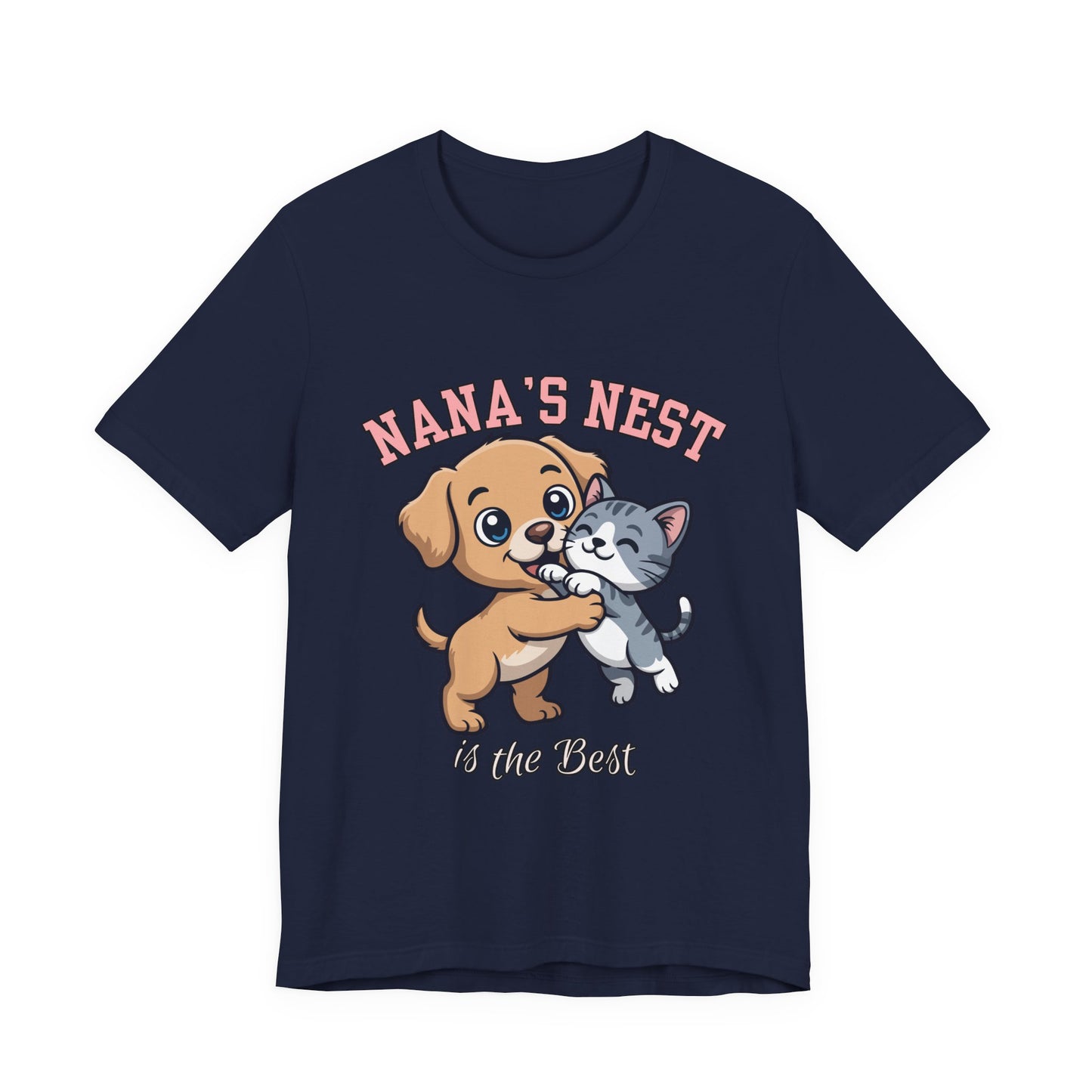 Nana's Nest Pets Unisex Tee, Cute Pet Lover T-Shirt, Gift for Dog and Cat Lovers, Family Reunion Shirt, Birthday Gift Idea