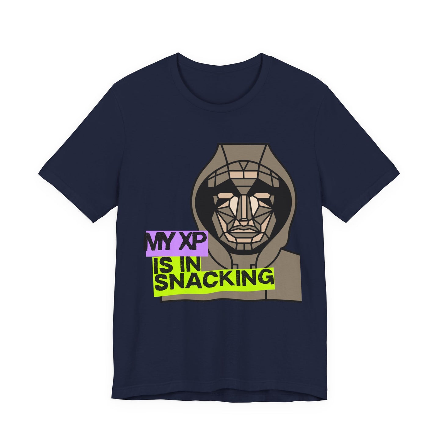 Snack Gaming Short Sleeve Tee, Funny Gamer T-Shirt, Gift for Gamers, Casual Wear, Snack Lover Tee, Unique Graphic Tee