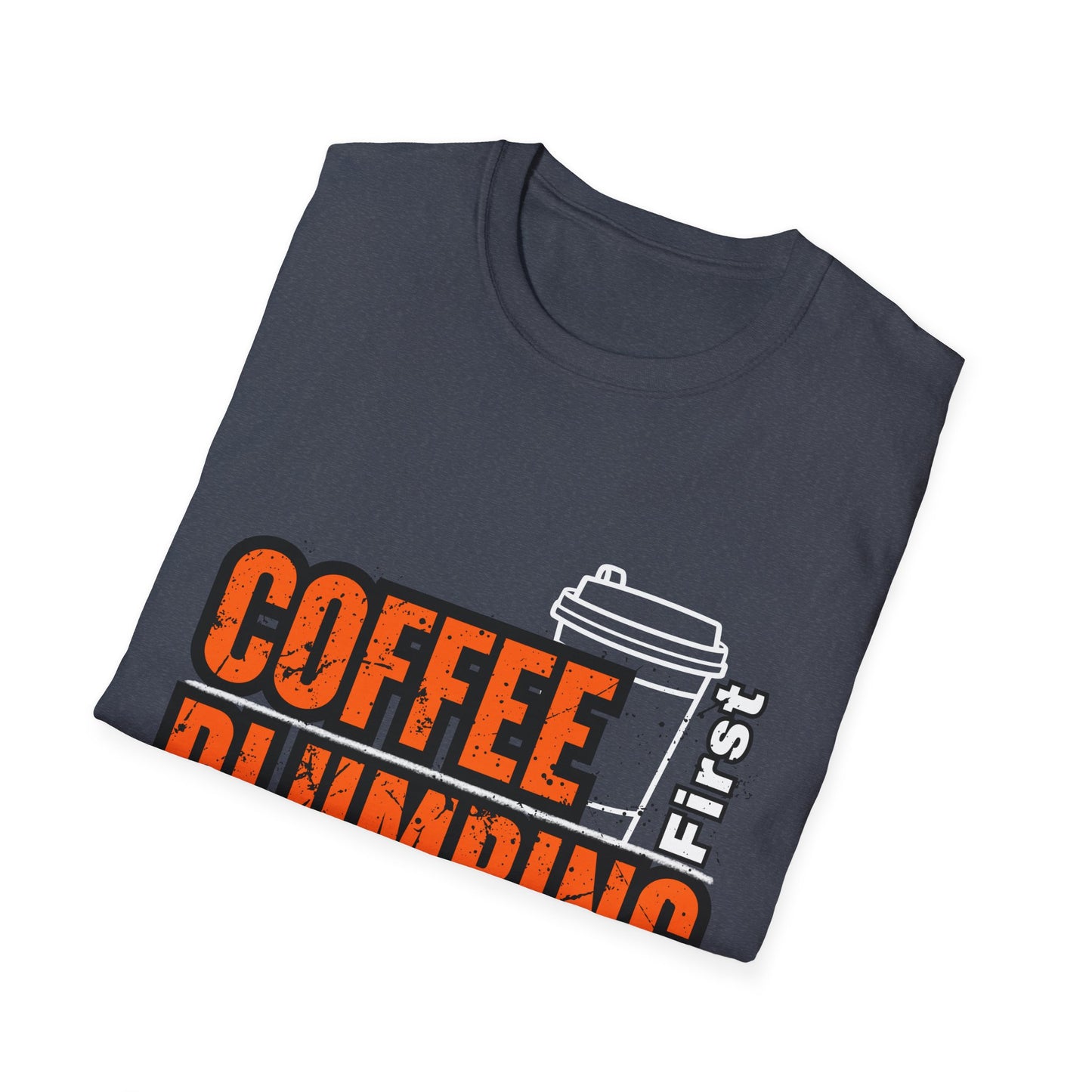 Coffee Plumbing Unisex Softstyle T-Shirt, Funny Coffee Lover Gift, DIY Plumbing Humor Tee, Casual Wear, Everyday Comfort