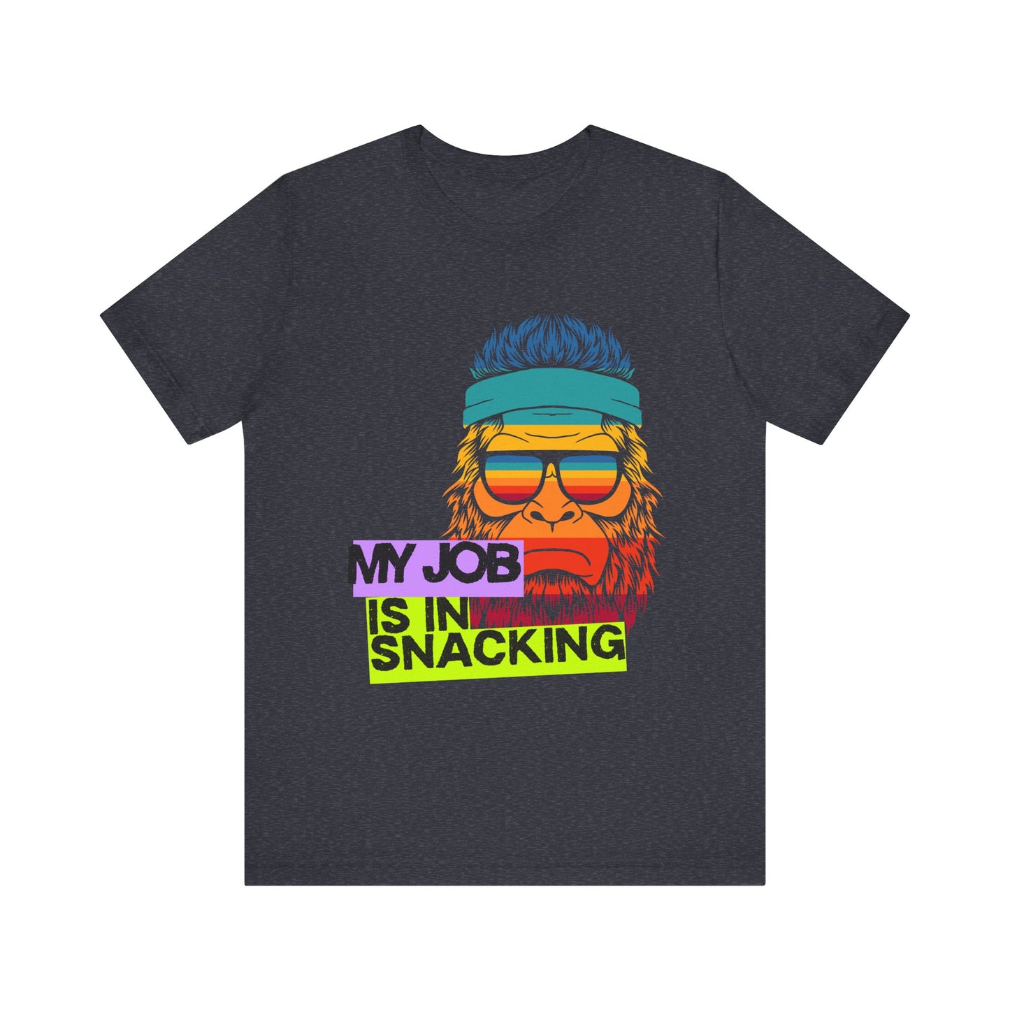 Funny Snack Lover Tee, Humorous Gift for Foodies, Unisex Graphic Shirt, Job in Snacking T-Shirt, Quirky Apparel for All Occasions, Gamer Tee