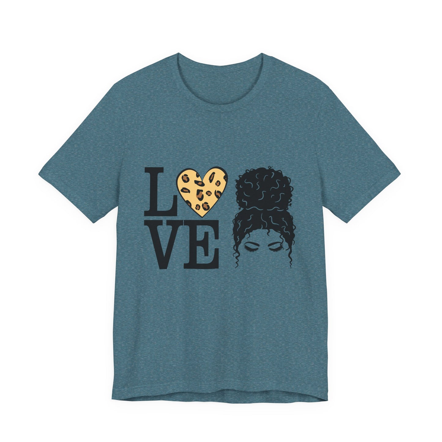 Love Print Girl Tee, Cute Gift for Dates, Casual Everyday Wear, Valentine's Day Top, Unique Fashion Statement for Ladies