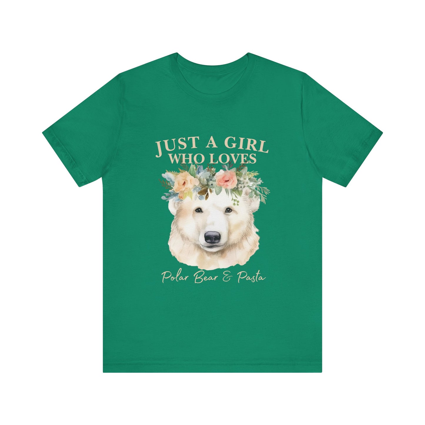 Just a Girl Who Loves Polar Bears Tee, Cute Animal Lover Gift, Nature Tee, Casual Wear, Eco-friendly Shirt, Pet Lover Apparel