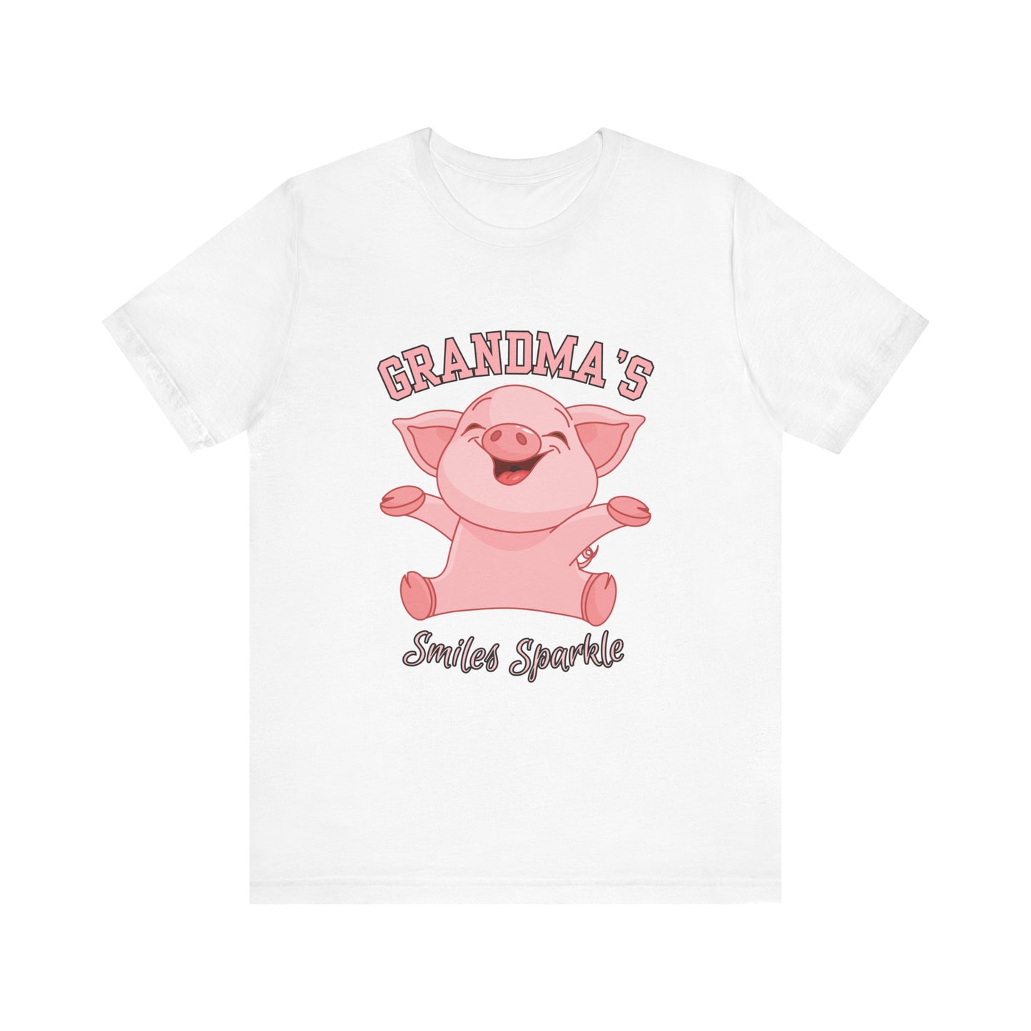 Grandma's Smiles Short Sleeve Tee, Cute Gift for Grandma, Family Gathering Shirt, Birthday Gift, Casual Wear, Fun Tee