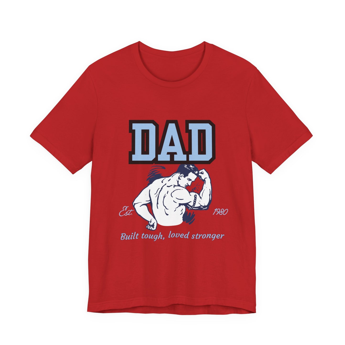 DAD Strong Unisex Jersey Tee, Father's Day Gift, Dad Humor Shirt, Comfortable Casual Top, Birthday Gift Tee, Everyday Wear