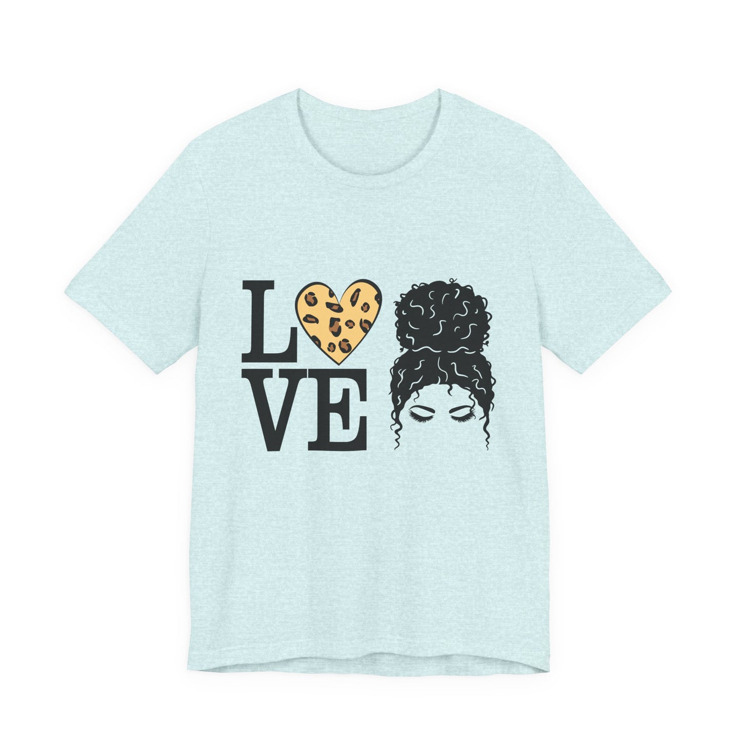 Love Print Girl Tee, Cute Gift for Dates, Casual Everyday Wear, Valentine's Day Top, Unique Fashion Statement for Ladies