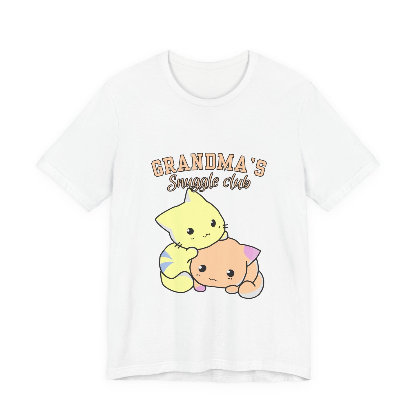 Grandma's Snuggle Club Tee, Cozy Gift for Grandma, Cute Cat Graphic Shirt, Family Gathering Outfit, Birthday Gift for Grandma