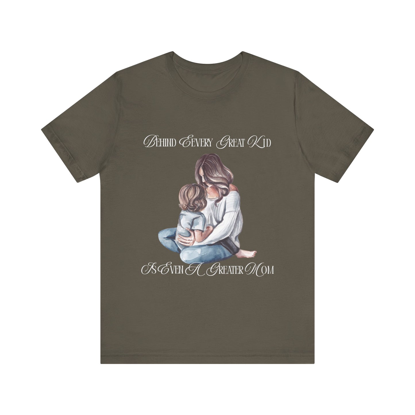 Behind Every Great Kid Unisex Tee | Perfect Gift for Moms, Inspirational Shirt, Mother's Day Tee, Family Time, Everyday Wear