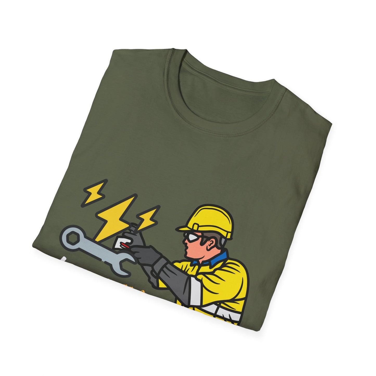 Electrician Humor T-Shirt, Funny Work Shirt, Gift for Electricians, Casual Tee, Unique Graphic Tee, Funny Labor Day Gift, Dad Gift